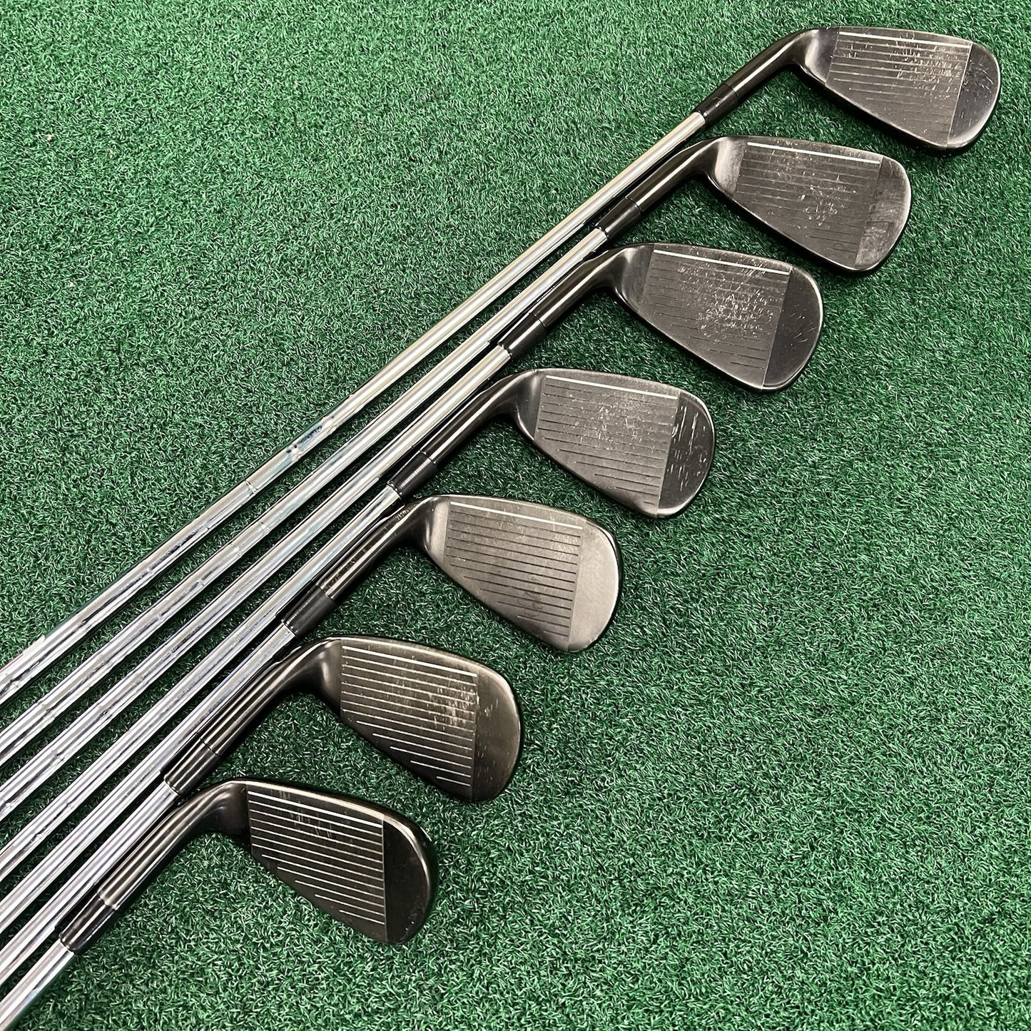 Tour Edge Exotics Exs 220H Iron Set 5-PW+AW Right Hand KBS Stiff 80g Steel Shaft