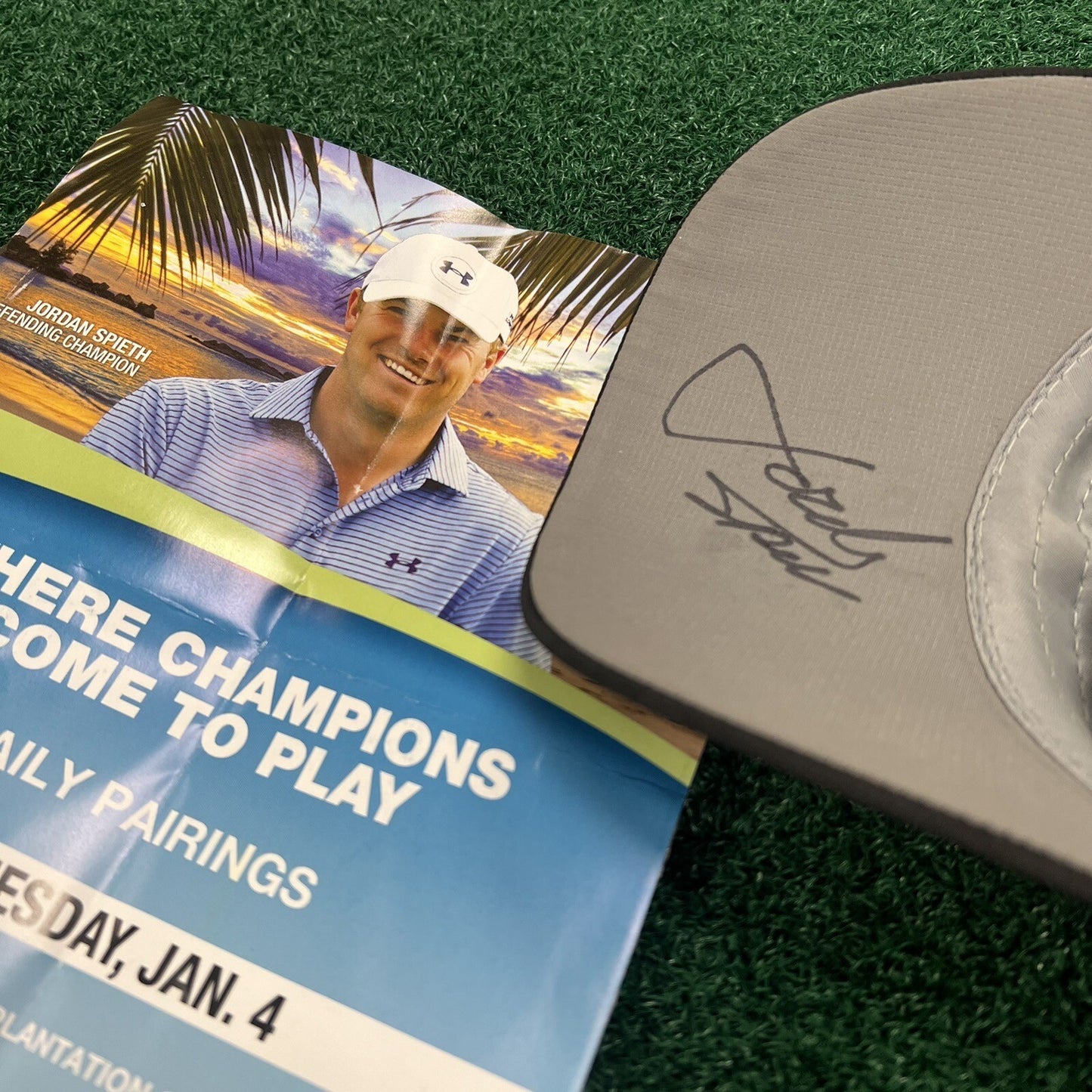 Jordan Spieth Signed Autographed Tournament of Champions Hat Cap Kapalua Golf