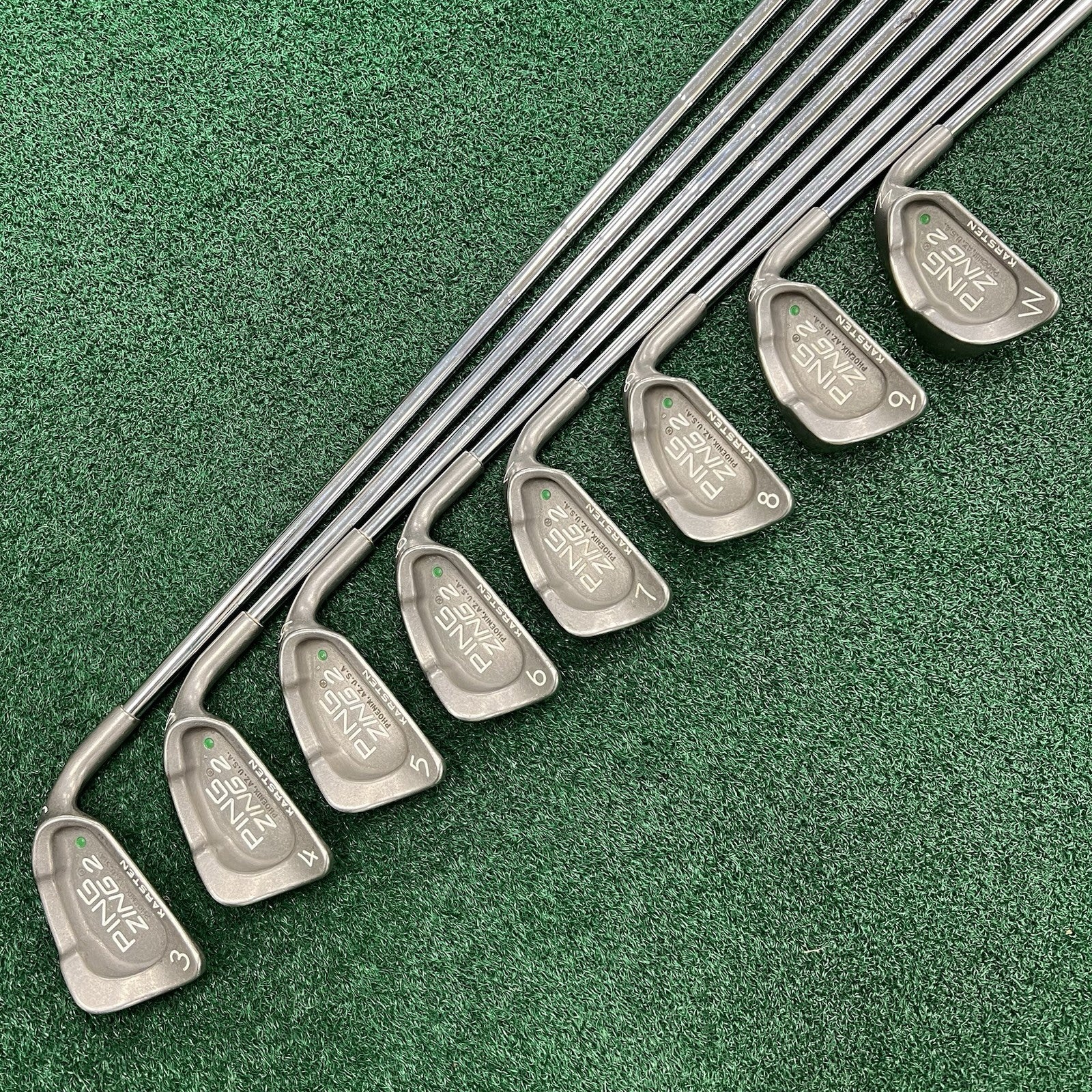 PING Zing 2 Green Dot Iron Set 3-PW JZ Stiff Flex Steel Shafts Right Hand +1/2"