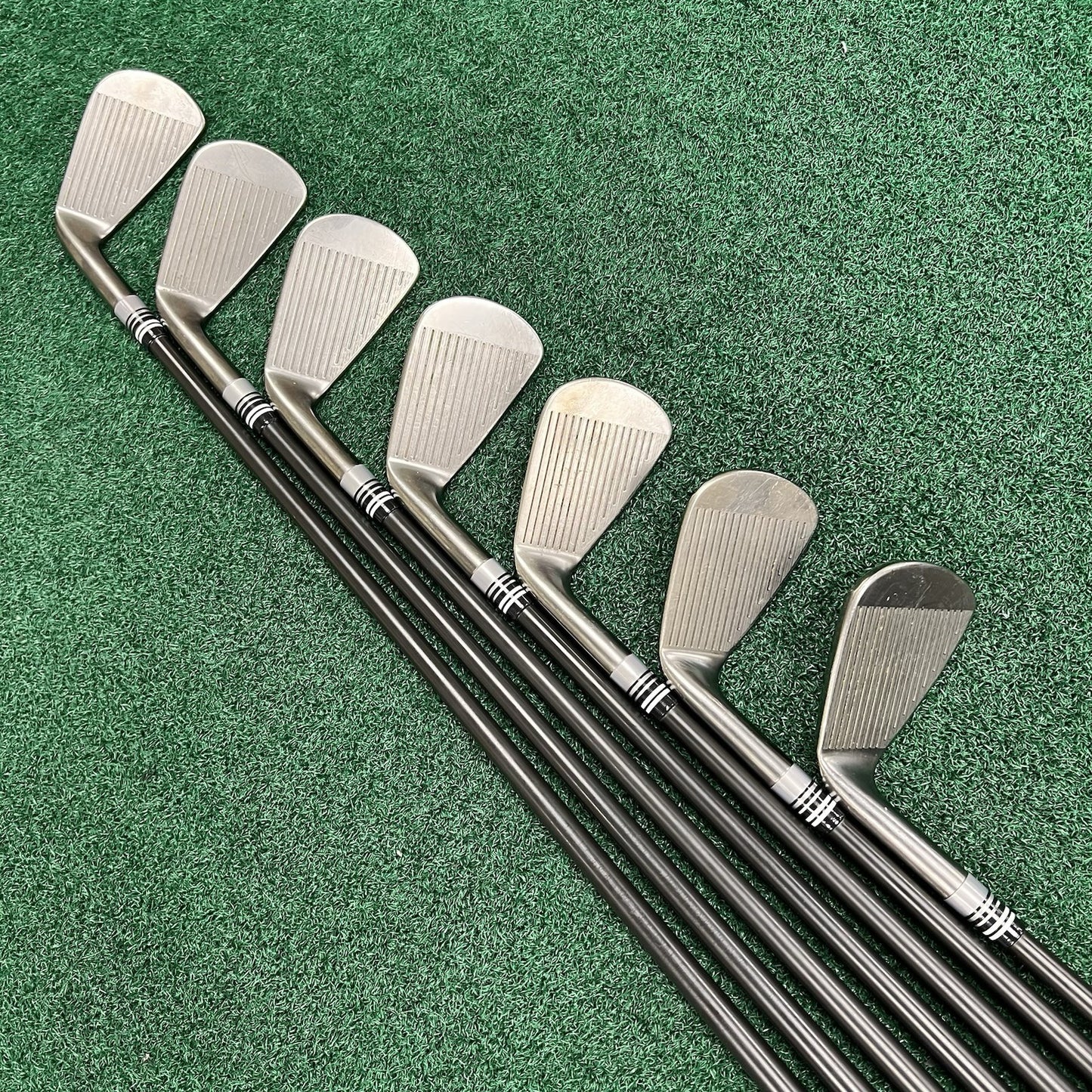 Srixon ZX7 MKII Gunmetal Black Iron Set 4-PW MRH Stiff Flex KBS Tour Black Steel