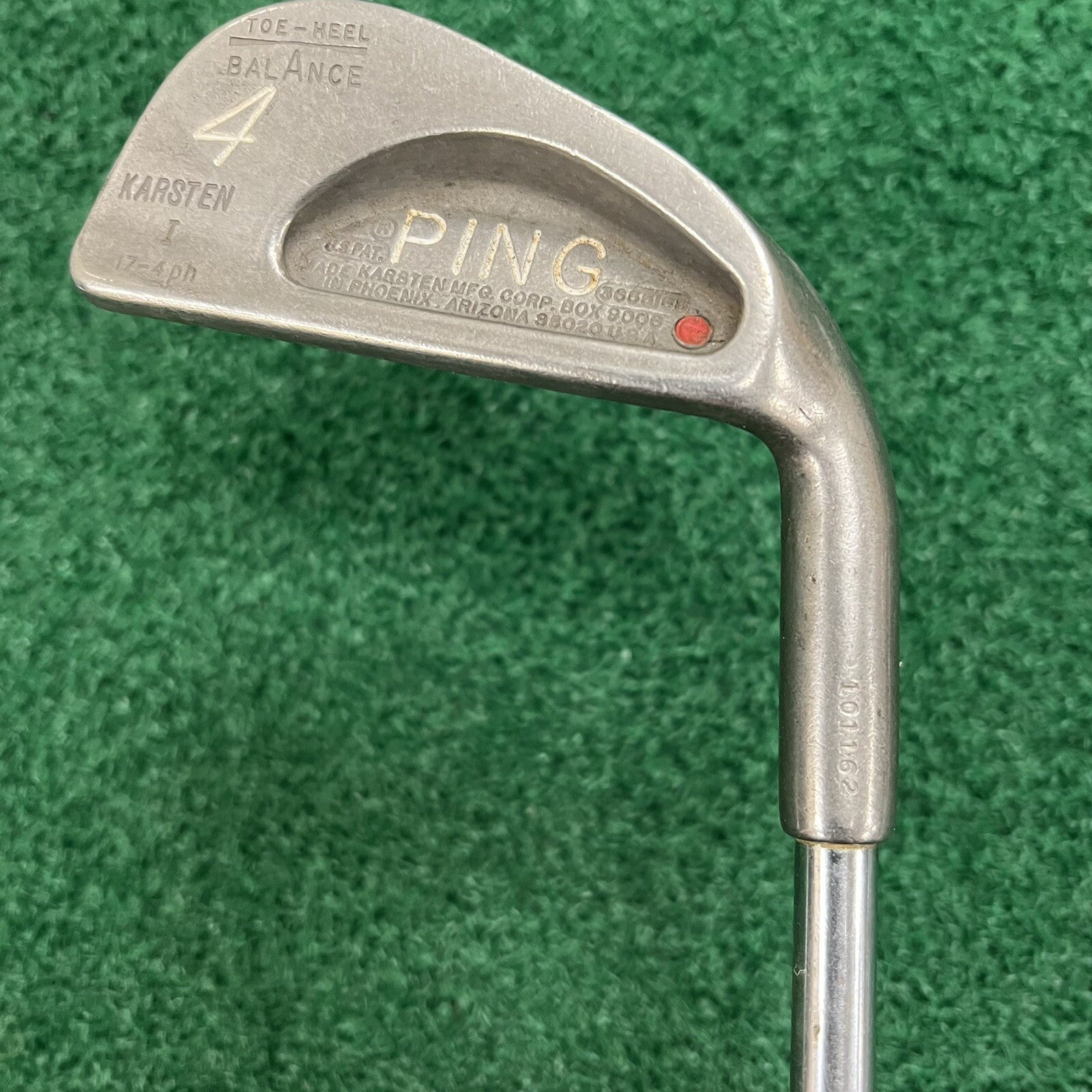 Ping Karsten I Red Dot Single 4 Iron 38.5" Length MRH Steel Shaft