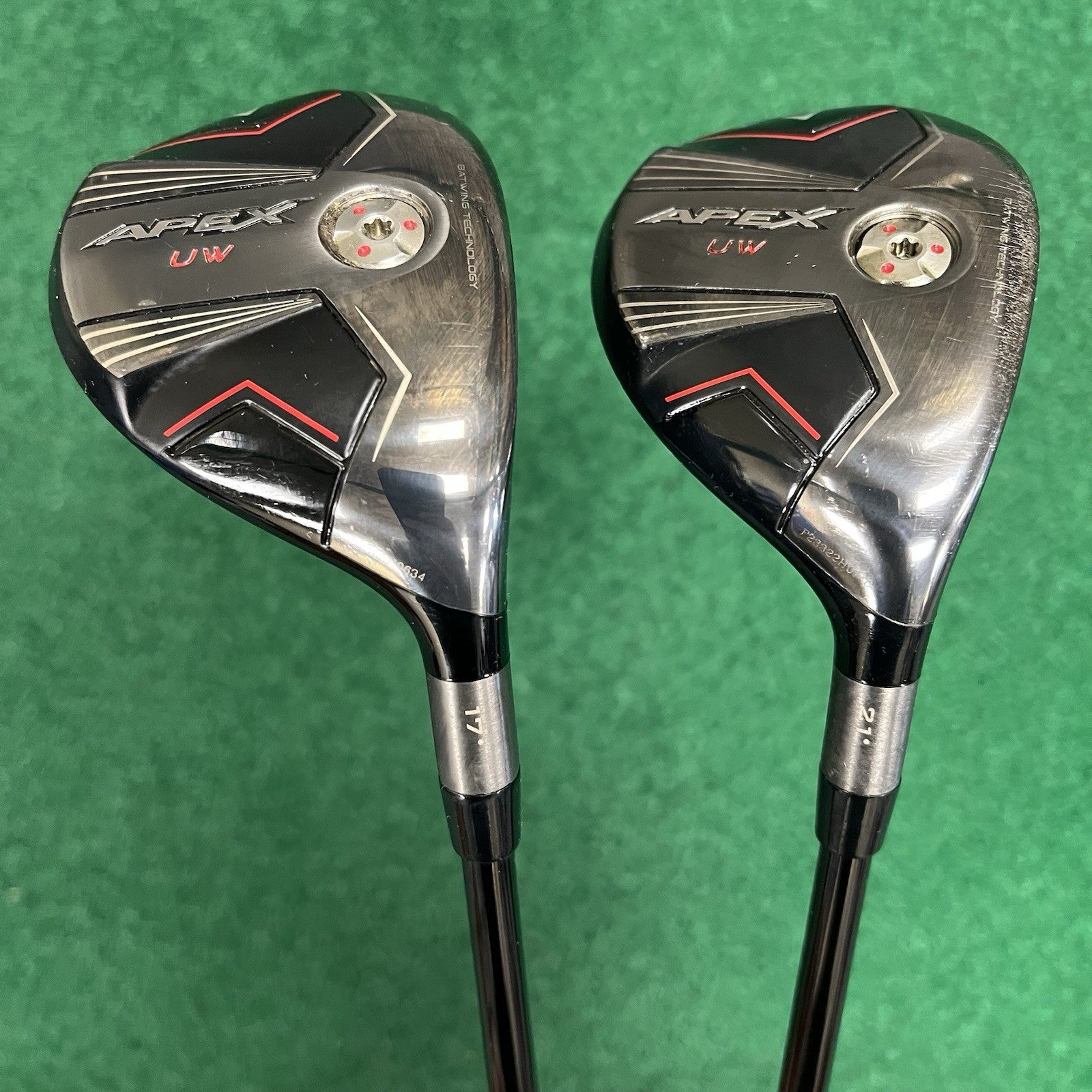 Callaway Apex Utility Wood Set (2) 17° & 21° MRH Stiff Flex MMT Graphite Shafts