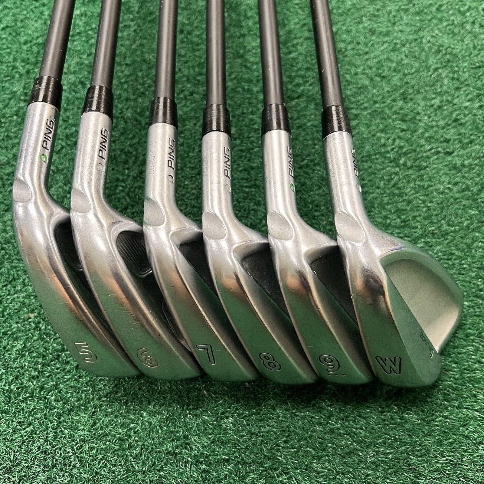 PING i200/iBIade Iron Set 5-PW Green Dot MRH MMT Regular Flex Graphite Shafts