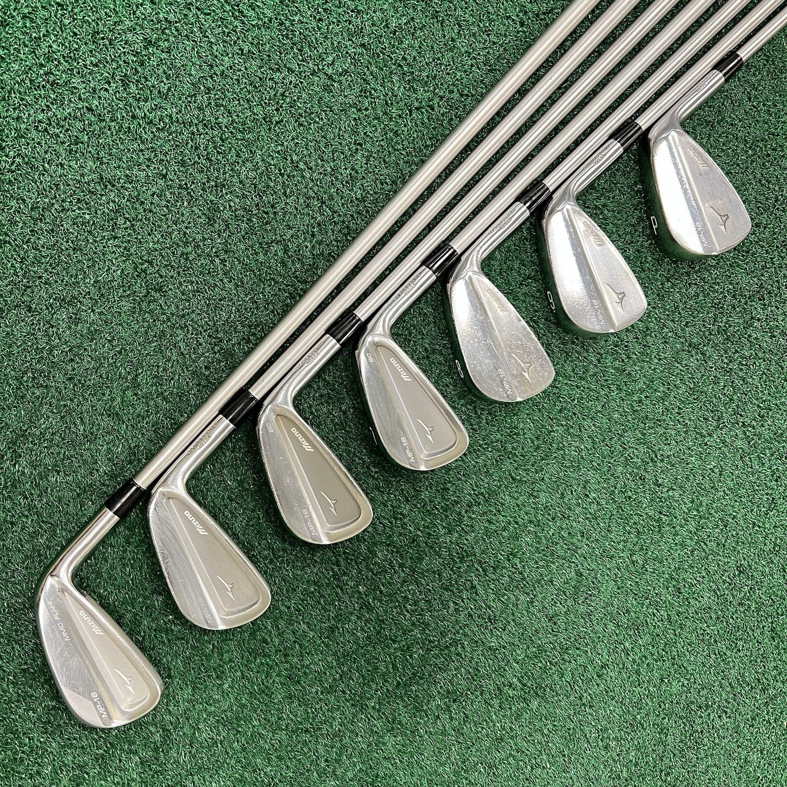Mizuno MP18 COMBO Iron Set MRH 4-PW X-Stiff KBS C-Taper 130 X Steel Shafts +3/4"