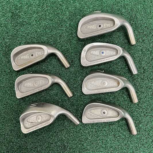 PING Eye 2 Lot of 7 Heads Right Hand HEADS ONLY Black/Blue Dot