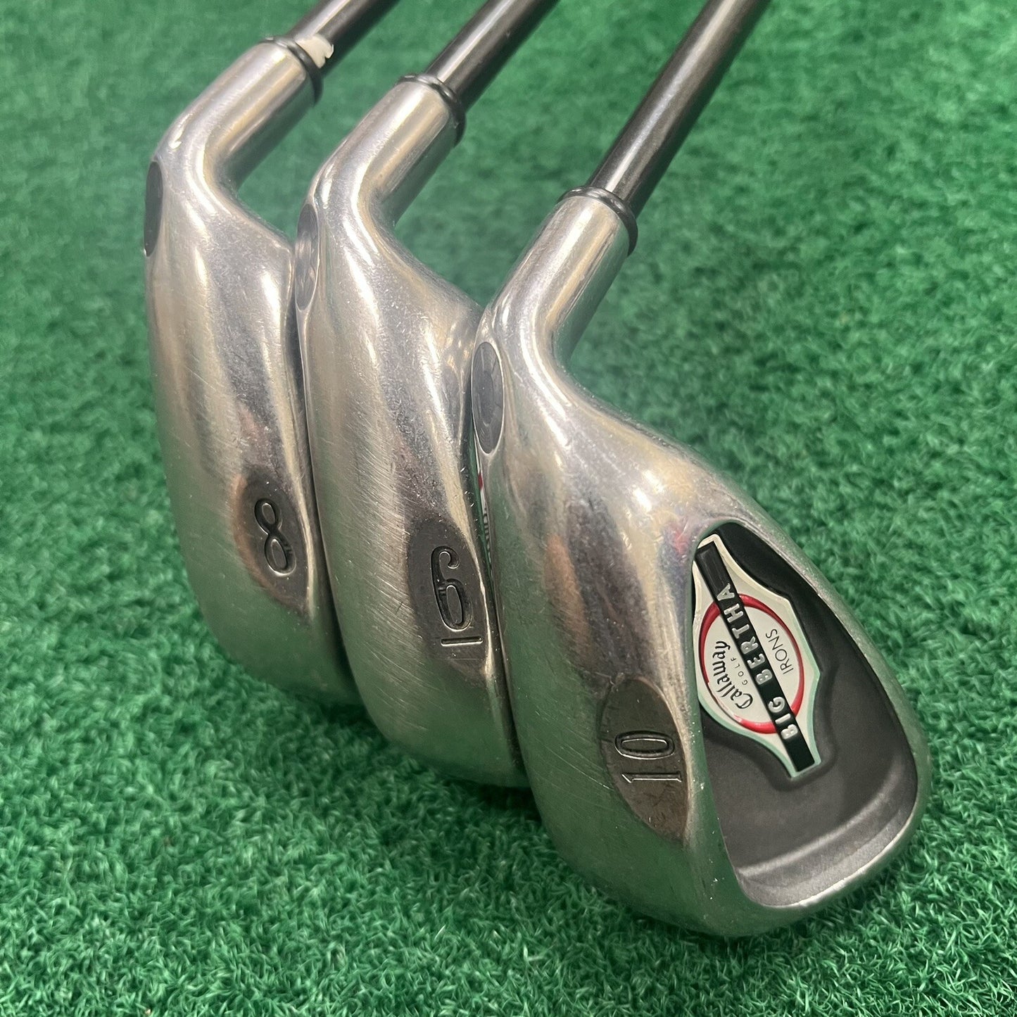 2002 Callaway Big Bertha 6-8-10 Irons Firm Flex Graphite Shafts Men's Right Hand