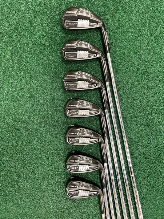 Tour Edge Exotics Exs 220H Iron Set 5-PW+AW Right Hand KBS Stiff 80g Steel Shaft
