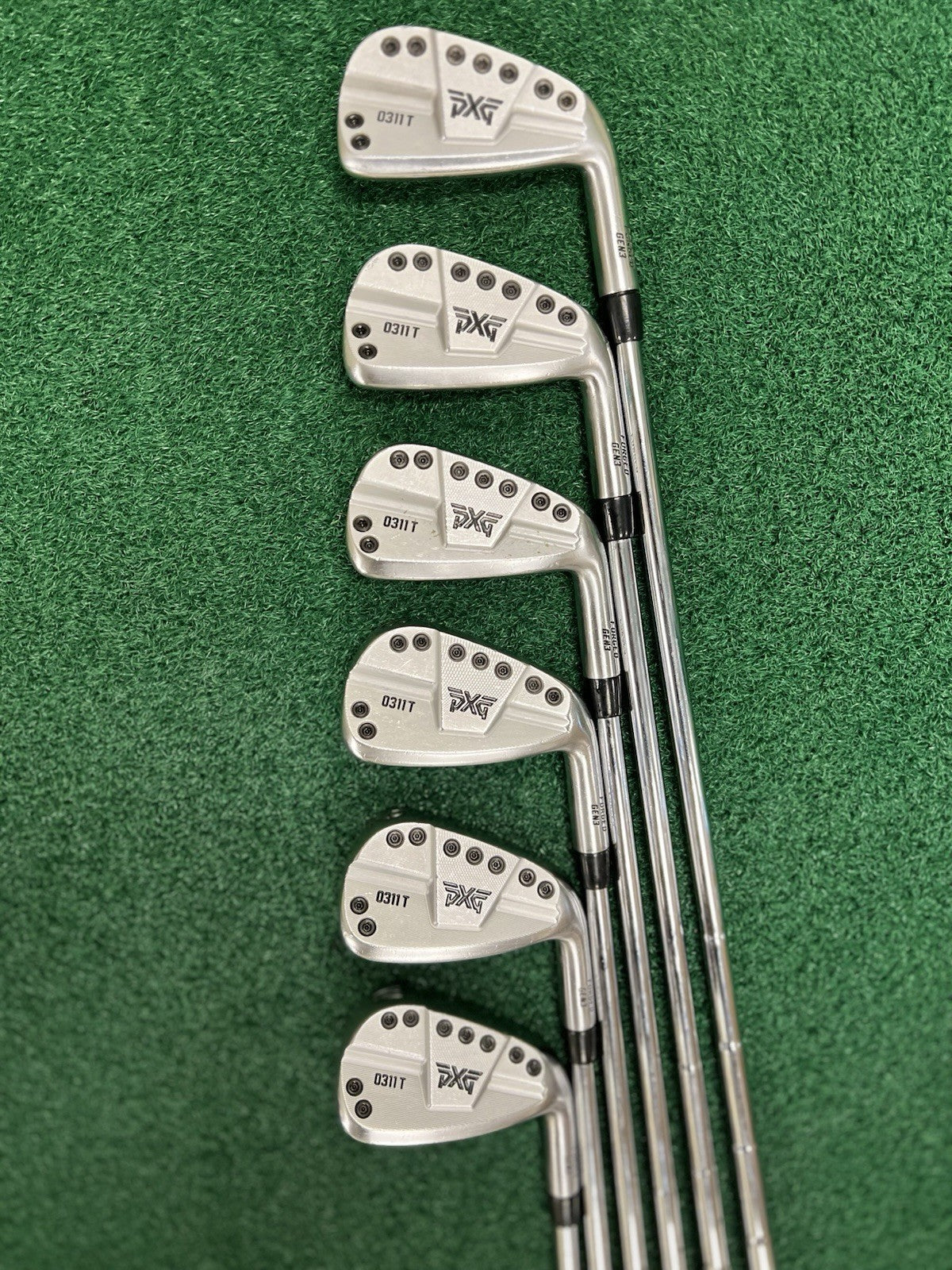 PXG 0311 T Gen 3 Iron Set 5-PW MRH Stiff Flex Elevate Tour Steel Shafts OS Grips