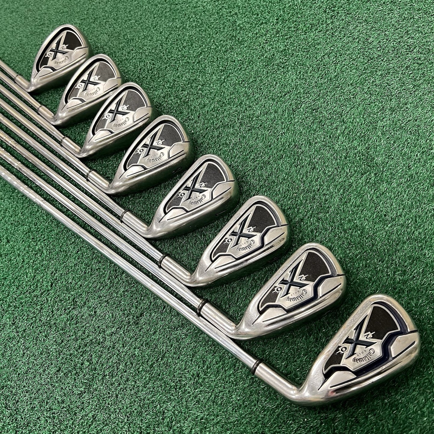 Callaway X-20 Iron Set 4-PW+SW Right Hand Uniflex Steel Shafts WINN MID Grips