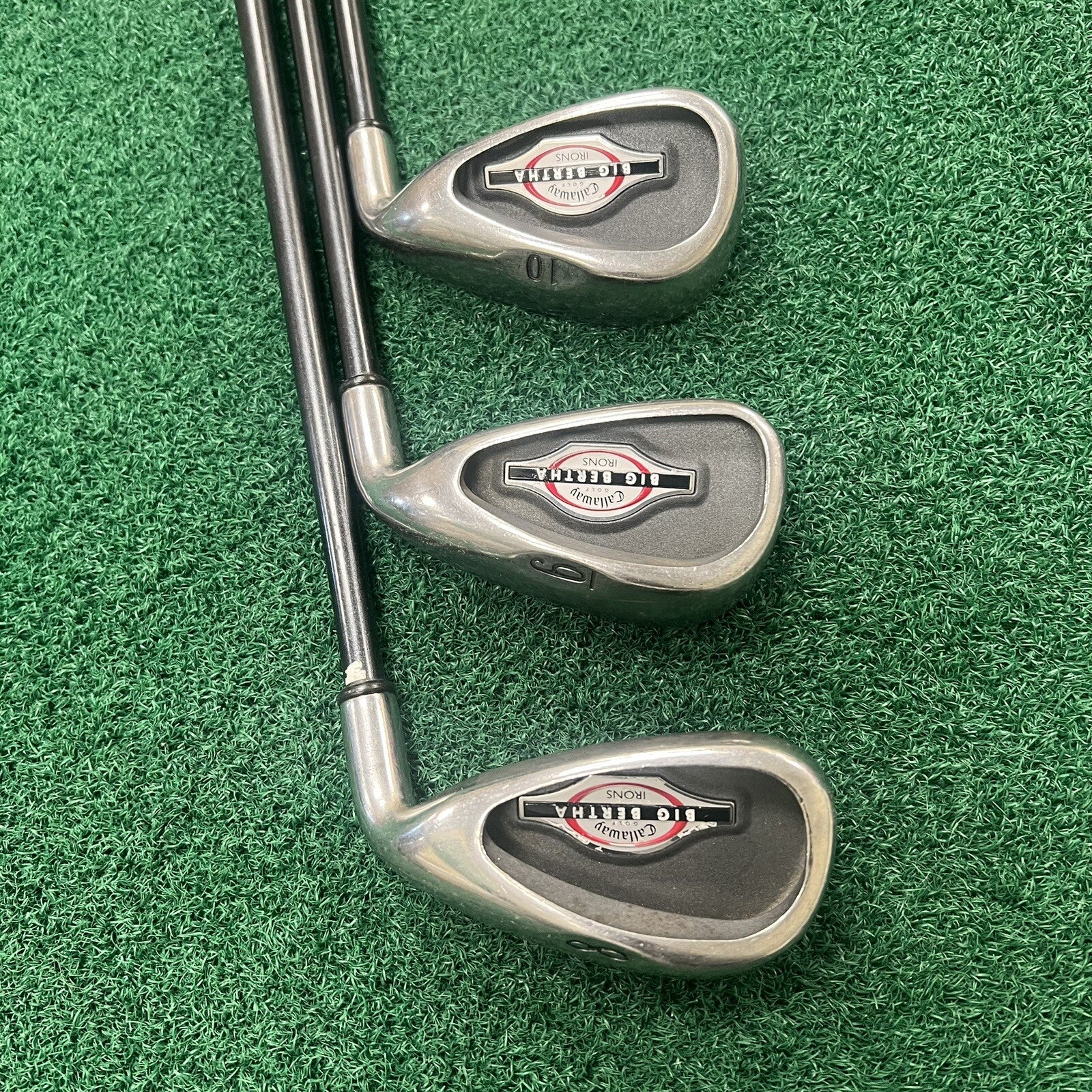 2002 Callaway Big Bertha 6-8-10 Irons Firm Flex Graphite Shafts Men's Right Hand