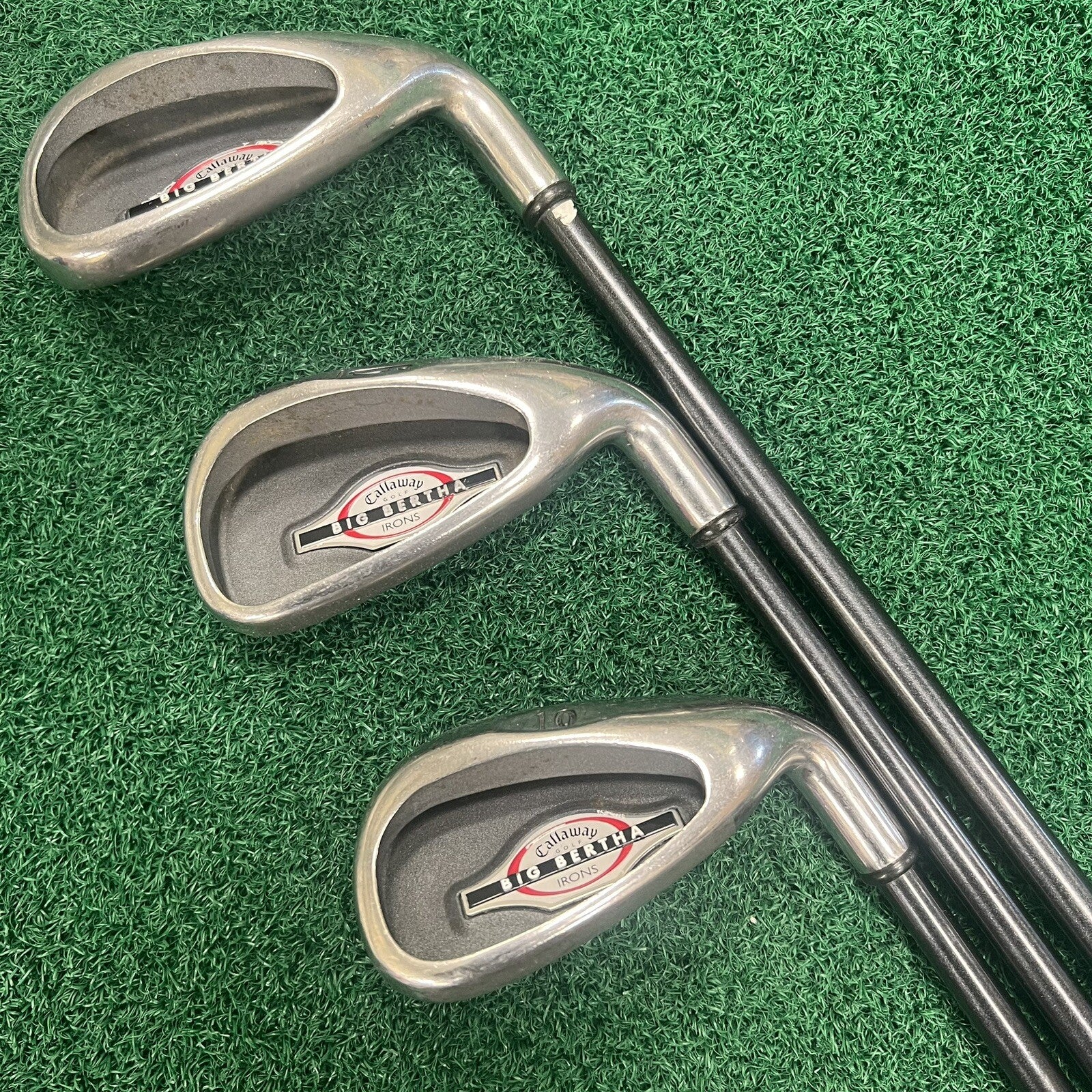 2002 Callaway Big Bertha 6-8-10 Irons Firm Flex Graphite Shafts Men's Right Hand