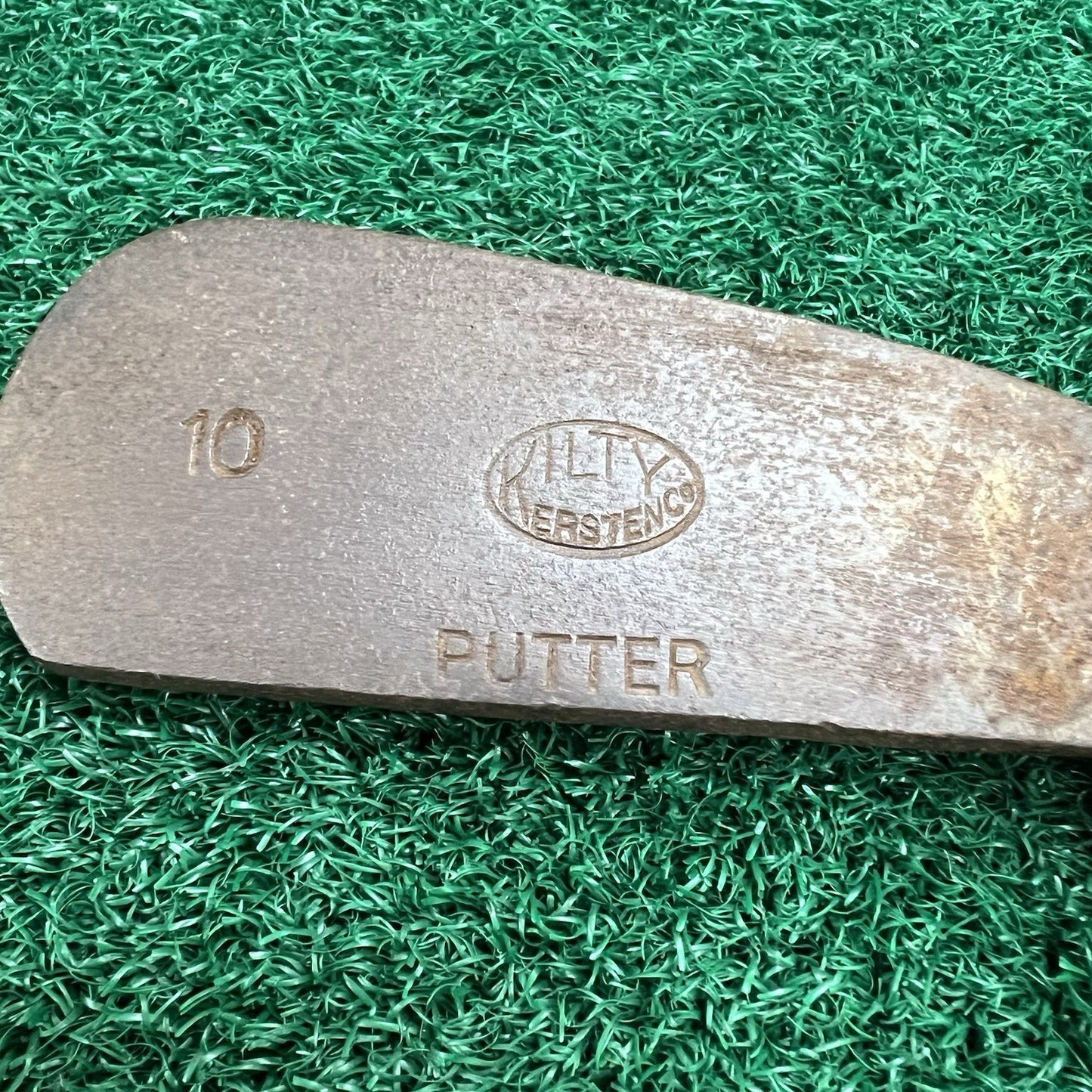 Kilty Kersten 10 Iron Chromium 2 Hickory Shafted Putter 34" Vintage 1920's