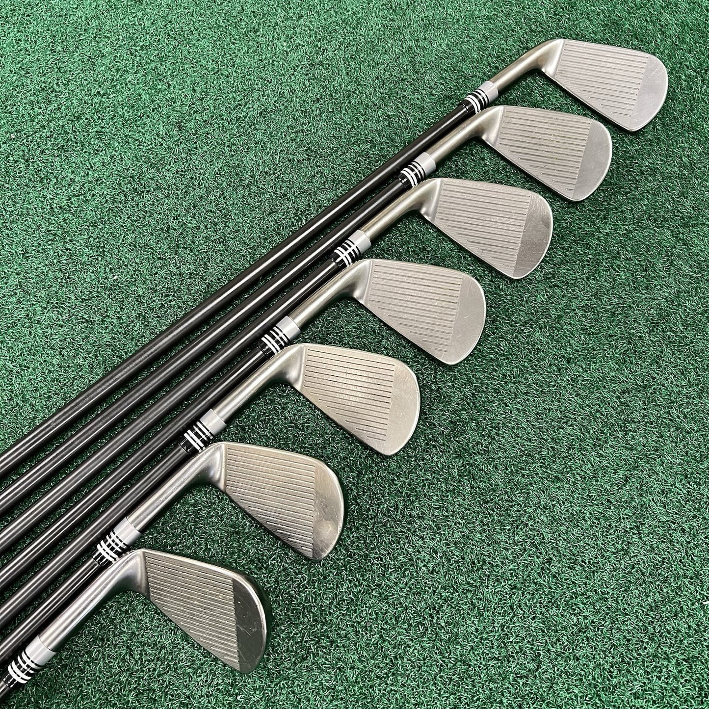 Srixon ZX7 MKII Gunmetal Black Iron Set 4-PW MRH Stiff Flex KBS Tour Black Steel