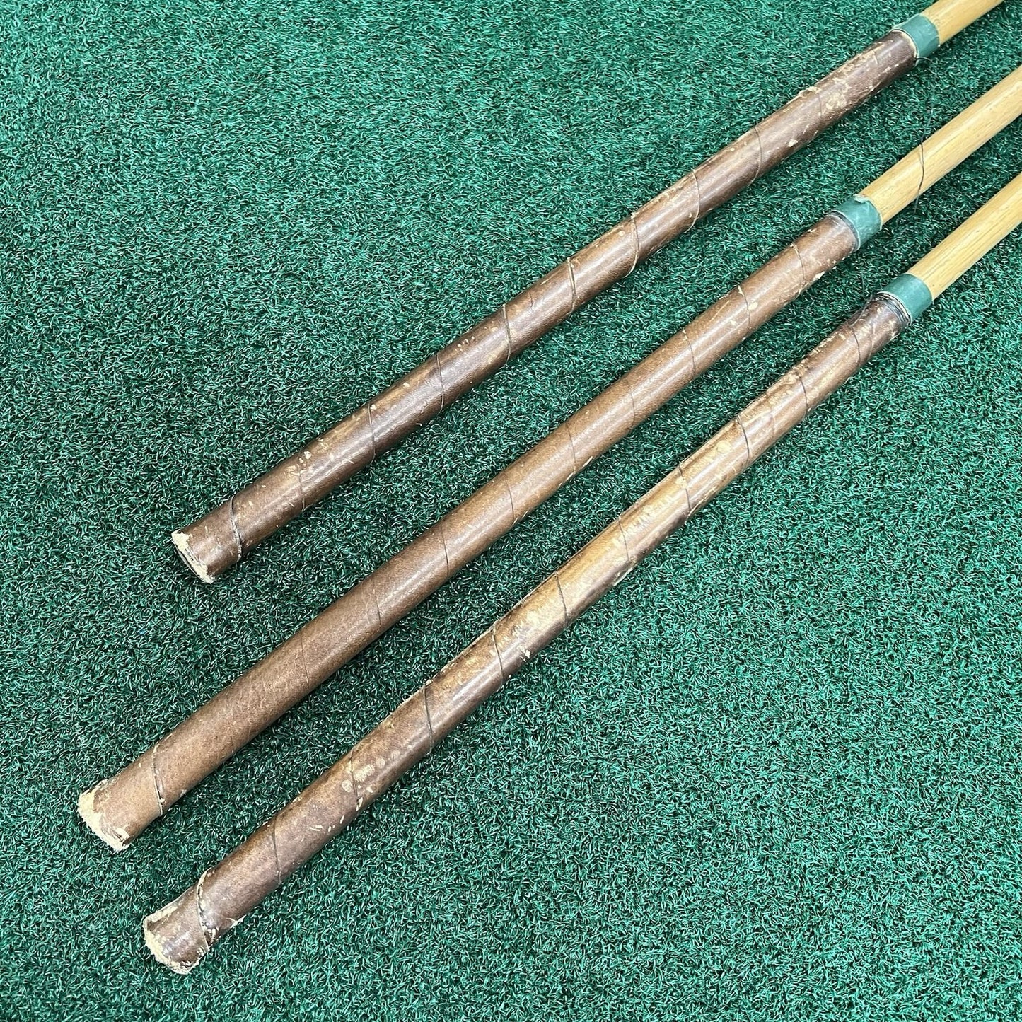Antique Hickory Wood Shaft Golf Irons/Niblick Chromium Runner Up MRH (3 Clubs)