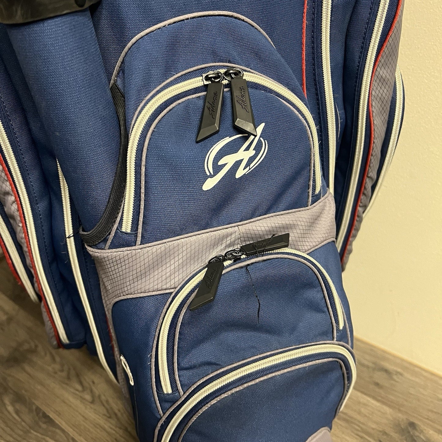 Adams CT1414 Lightweight Golf Cart Bag Blue/Grey 14-Way Top Putter Tube