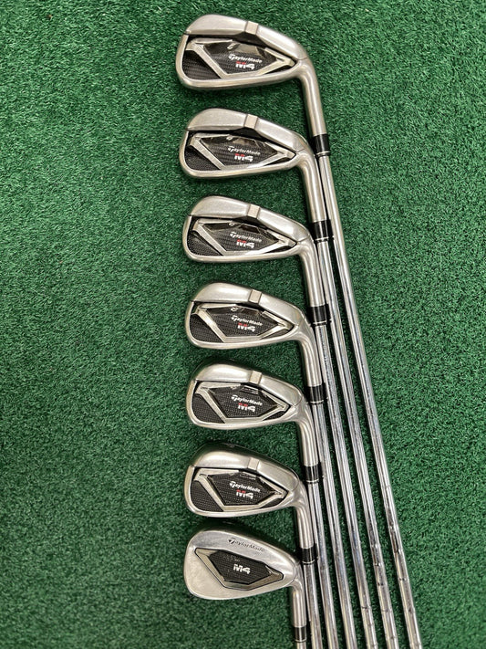 Taylormade M4 Iron Set 5-PW+AW Men's Right Hand Regular Flex KBS Steel Shafts