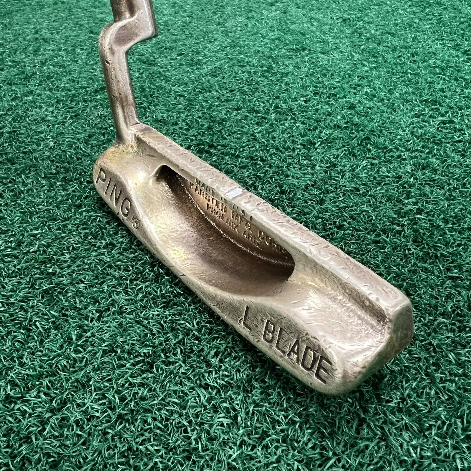 PING L Blade Bronze Heel Shafted Putter 34” Golf Club Right Handed Steel Shaft