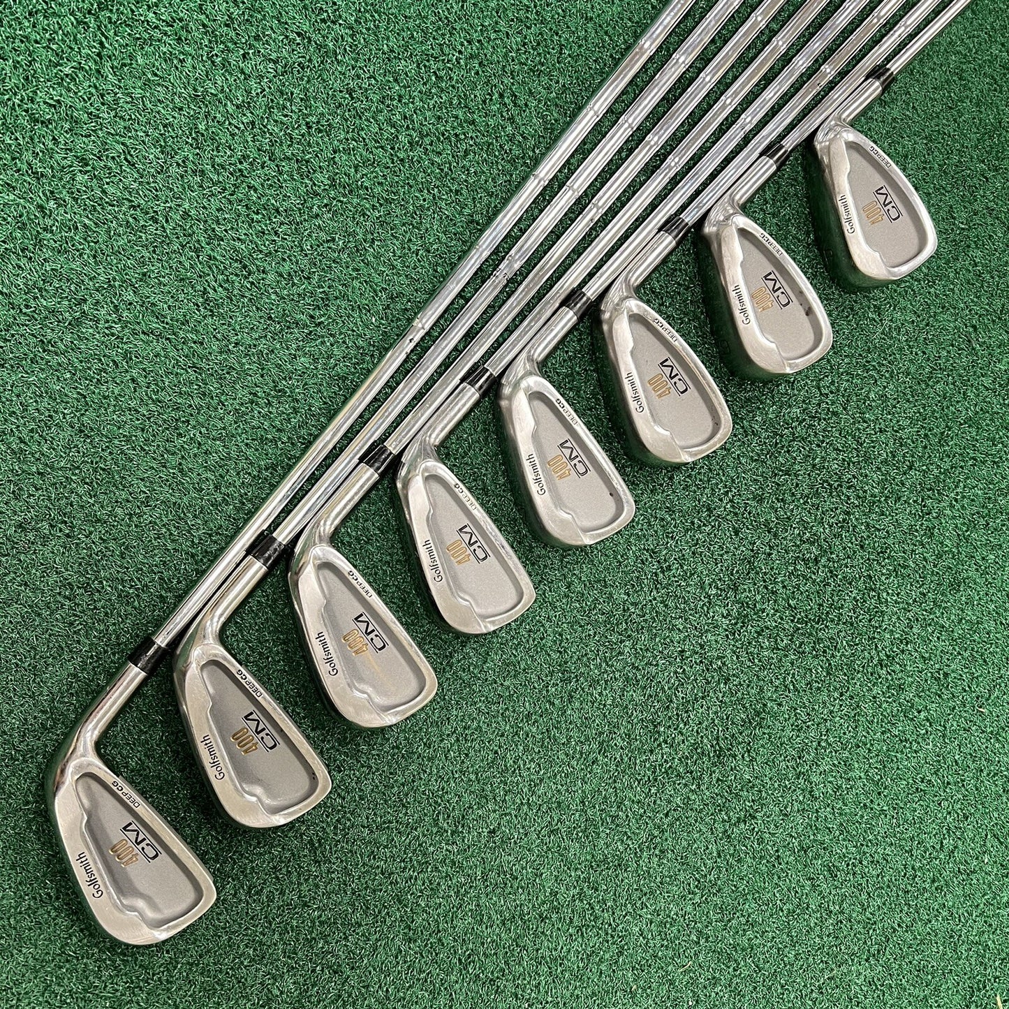 GOLFSMITH 400CM Complete Iron Set 3-PW MRH Stiff Flex S300 Steel Shafts RARE!