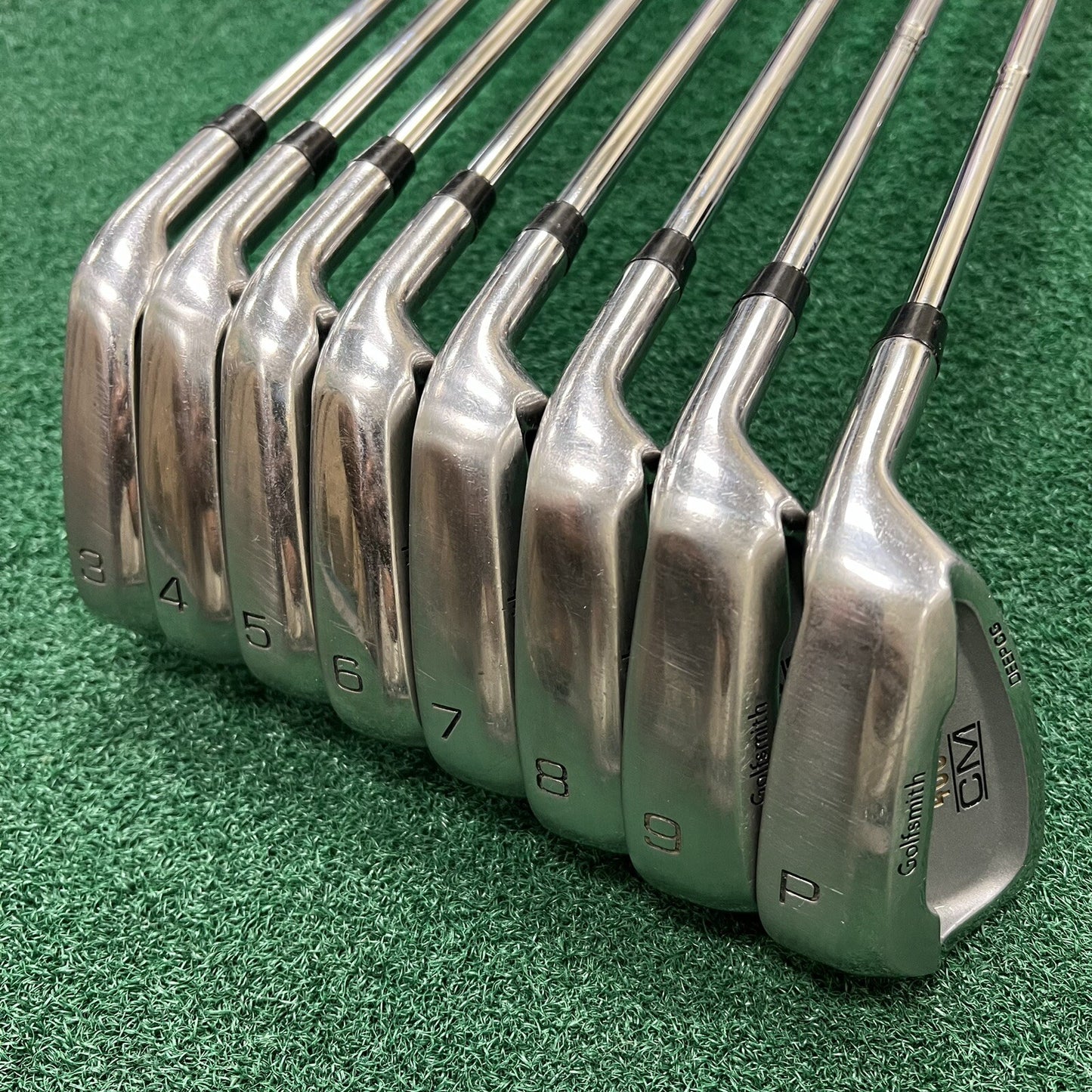GOLFSMITH 400CM Complete Iron Set 3-PW MRH Stiff Flex S300 Steel Shafts RARE!