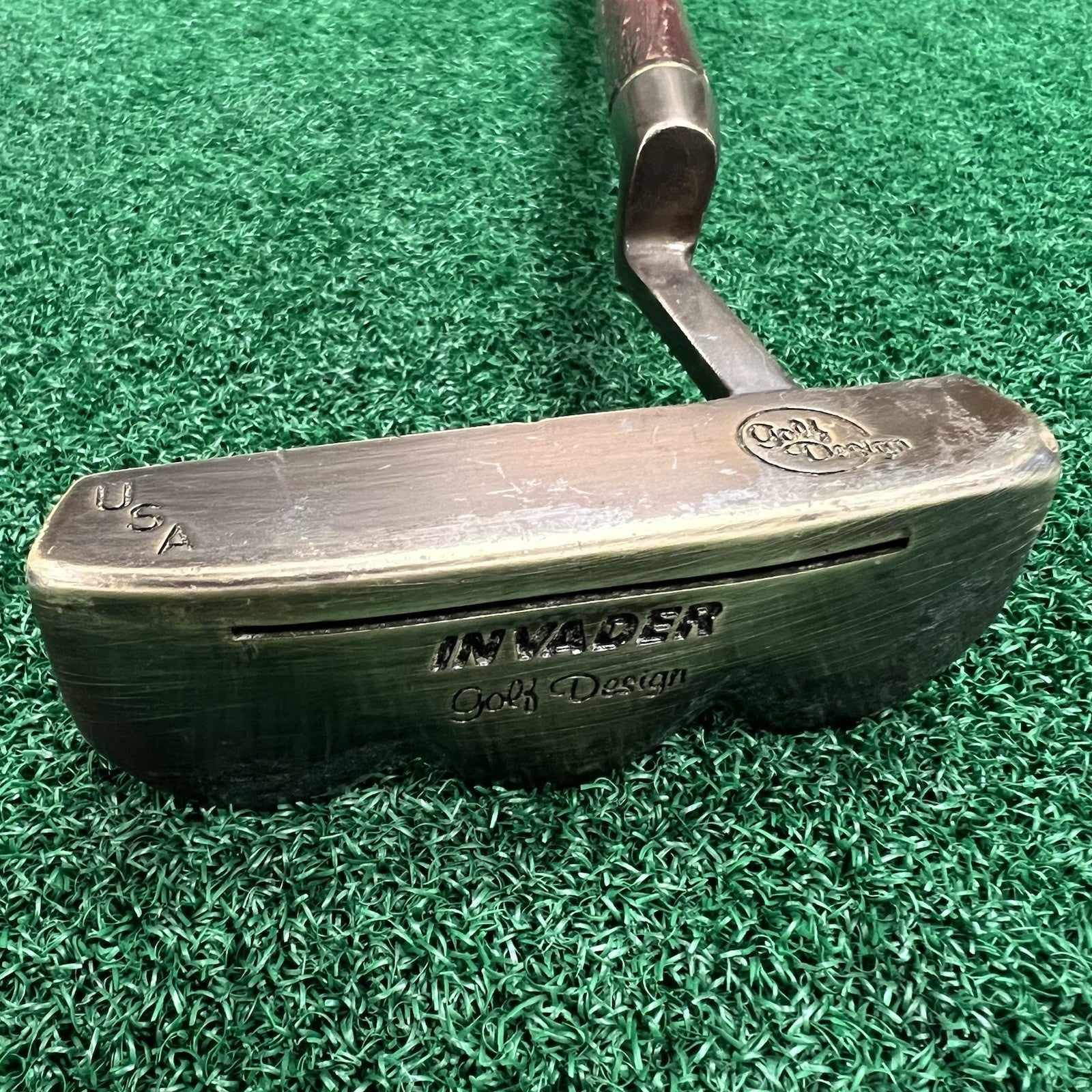 Vintage Golf Design Invader Putter Wood Shaft 1988 Senior Open MRH