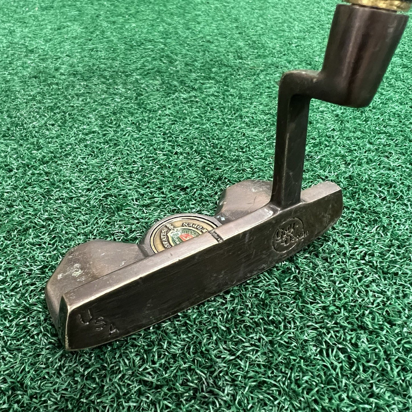 Vintage Golf Design Invader Putter Wood Shaft 1988 Senior Open MRH