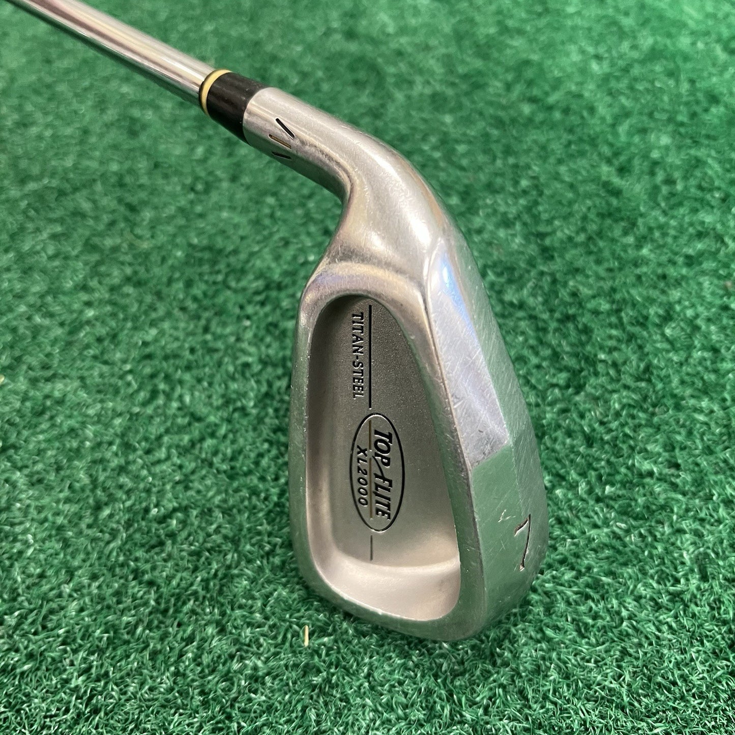 Top Flite XL 2000 Left Handed 7 Iron Men's LEFT Hand Steel Shaft Stiff Flex