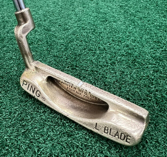 PING L Blade Bronze Heel Shafted Putter 34” Golf Club Right Handed Steel Shaft