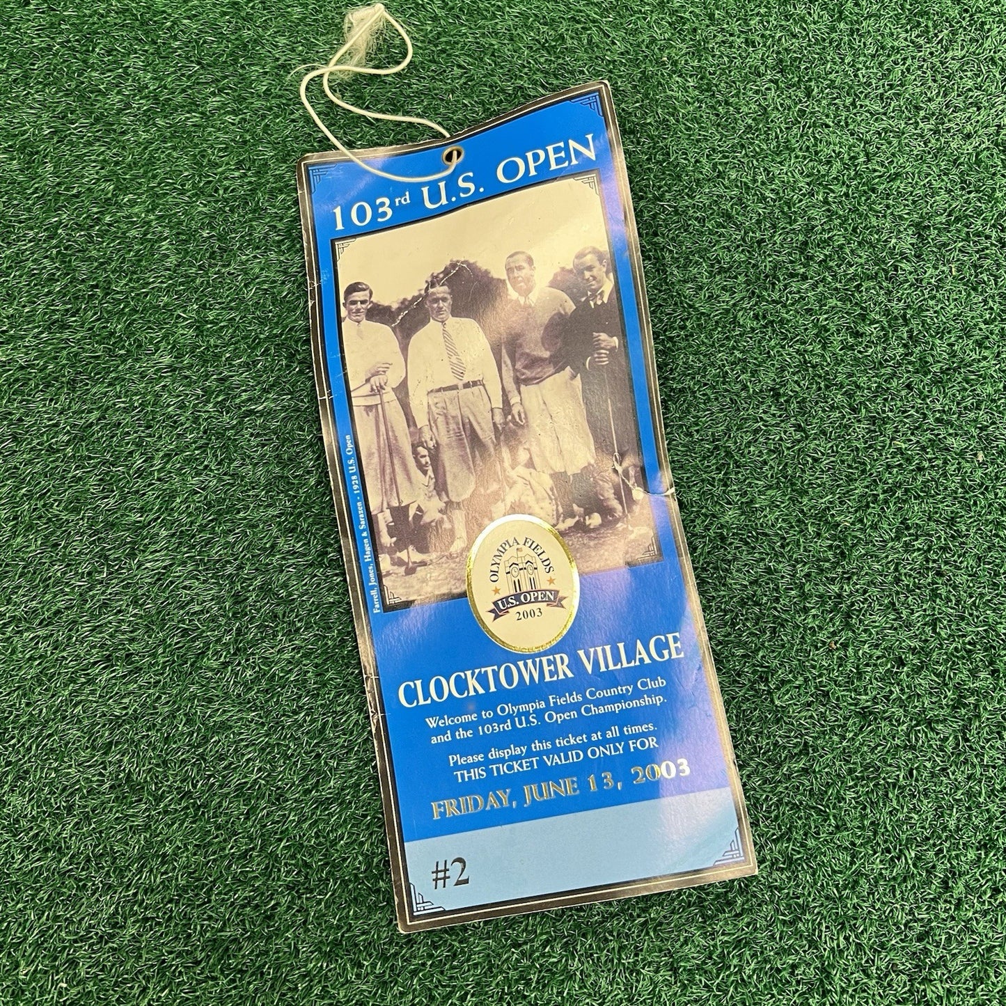 Antique Vintage Persimmon JIM FURYK AUTOGRAPH Olympia Fields US OPEN MRH Club
