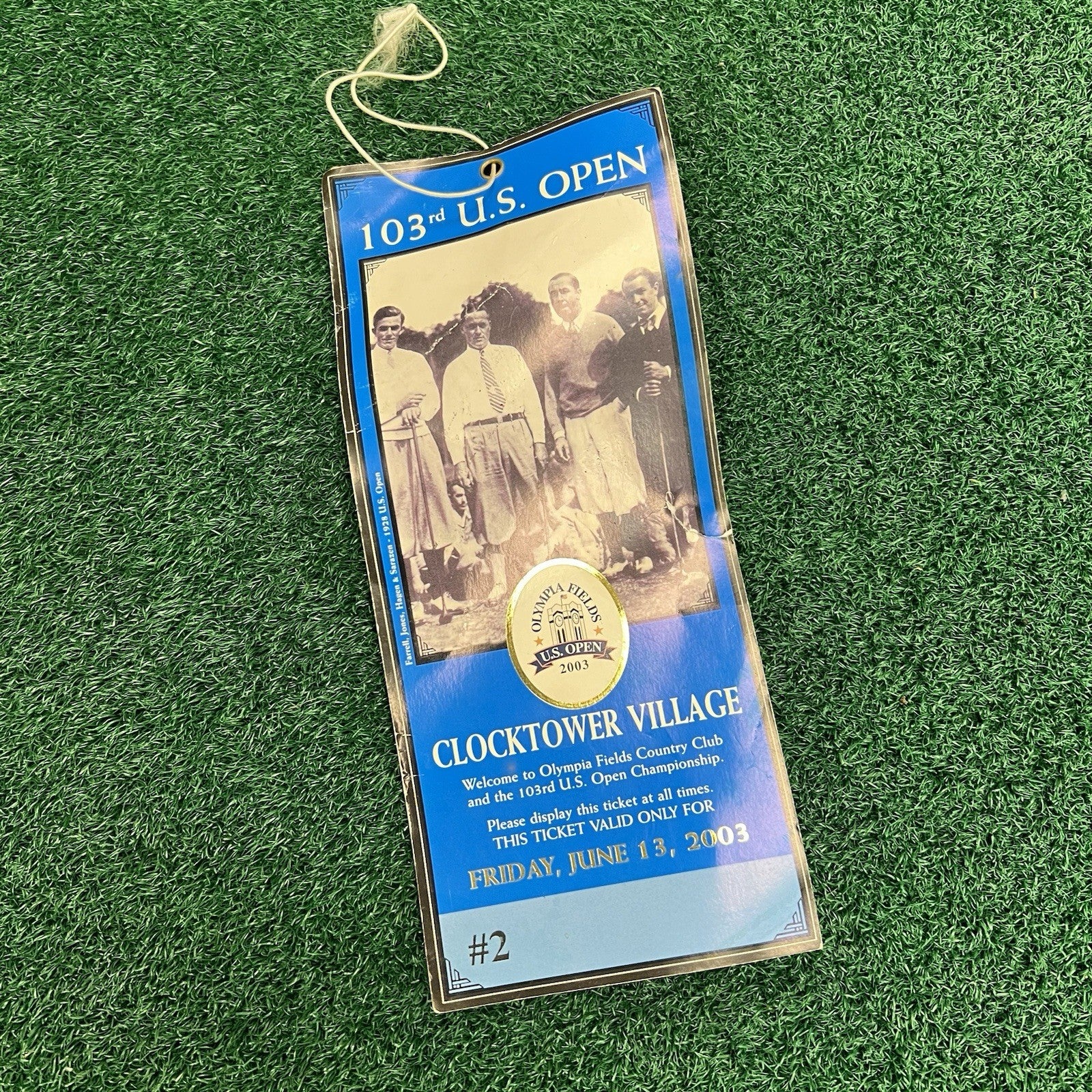 Antique Vintage Persimmon JIM FURYK AUTOGRAPH Olympia Fields US OPEN MRH Club