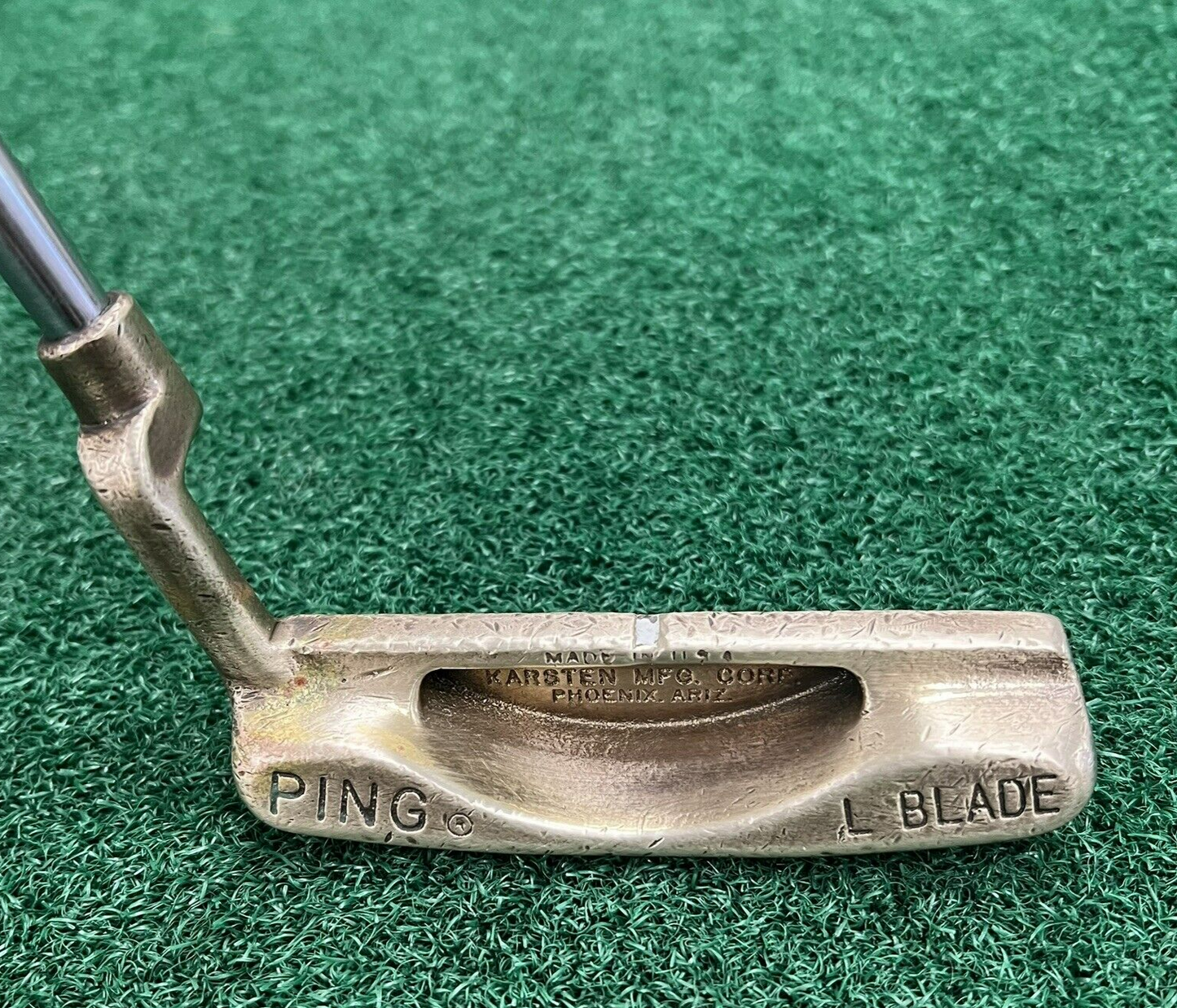 PING L Blade Bronze Heel Shafted Putter 34” Golf Club Right Handed Steel Shaft