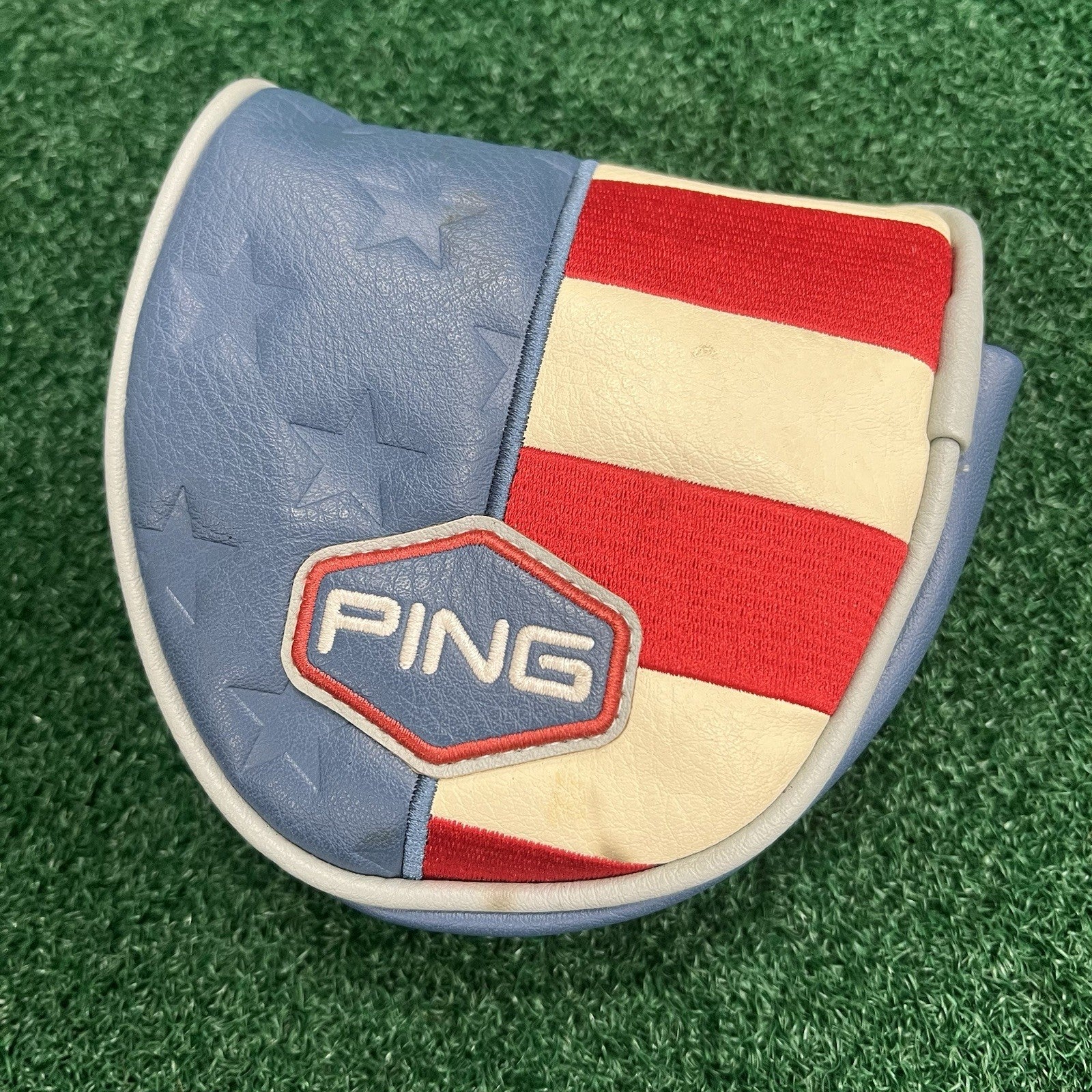 PING Ltd Edition Liberty Red White Blue Stars Stripes Mallet Putter Headcover 