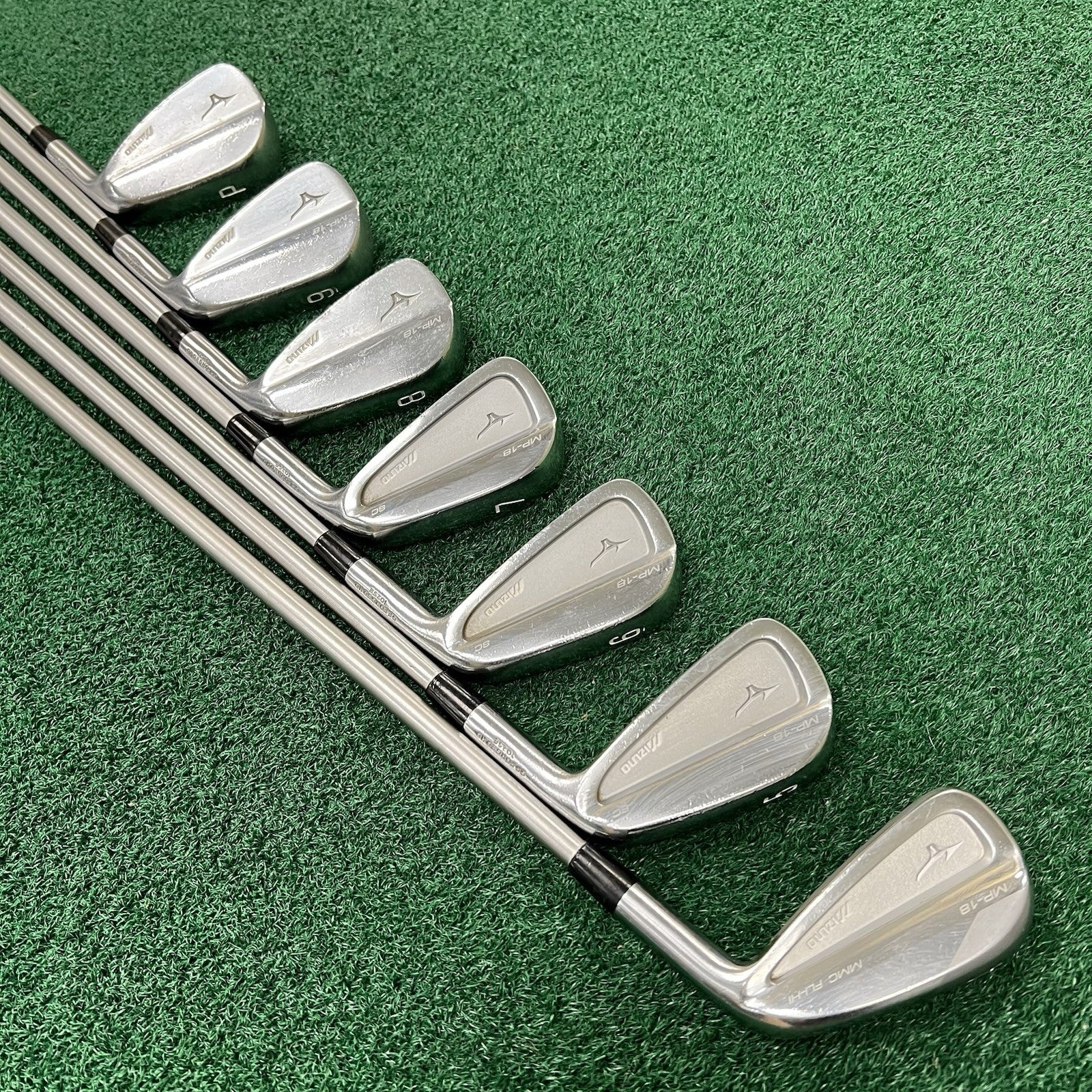 Mizuno MP18 COMBO Iron Set MRH 4-PW X-Stiff KBS C-Taper 130 X Steel Shafts +3/4"