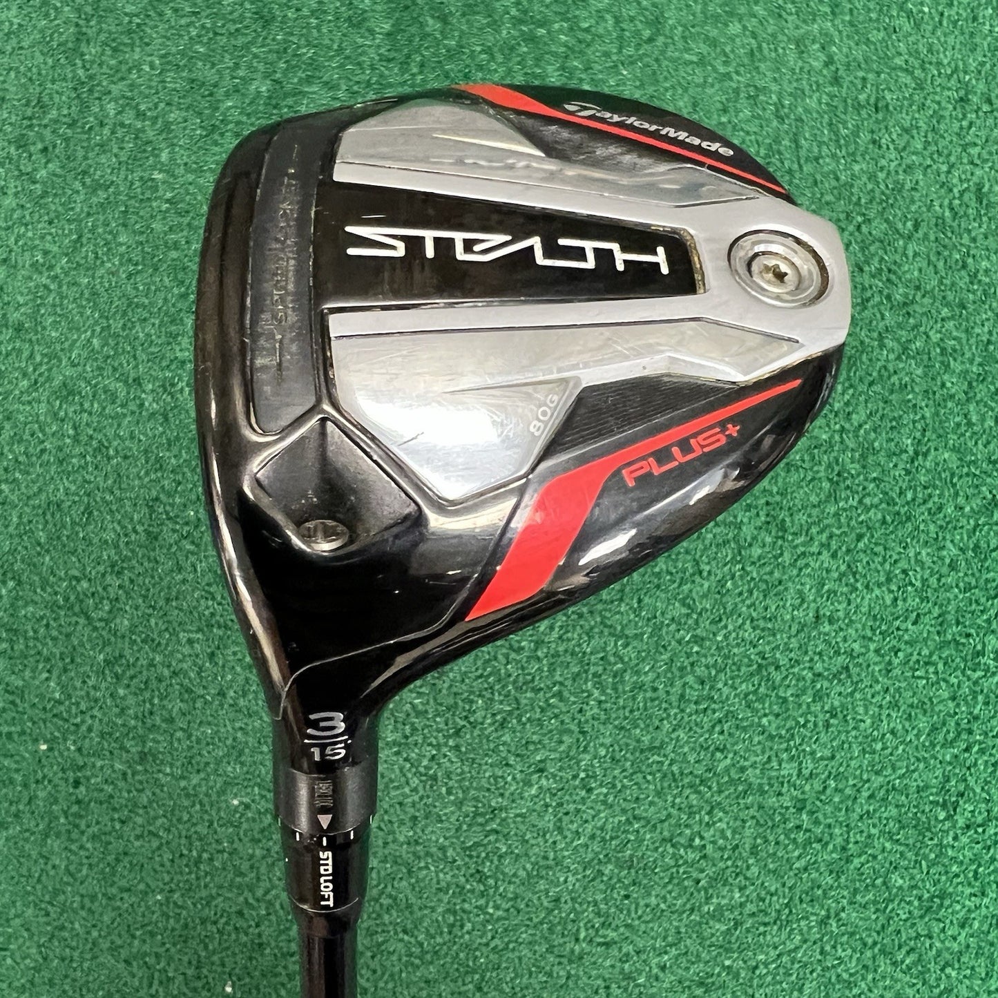 Taylormade Stealth Plus 15° 3 Fairway Wood Stiff Flex Hzrdus Left Hand MLH w/HC