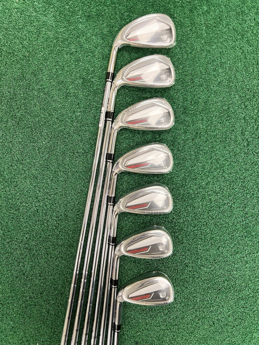 NEW Wilson Staff Dynapower Iron Set LEFT HAND 5-PW+GW KBS MAX Steel Regular Flex