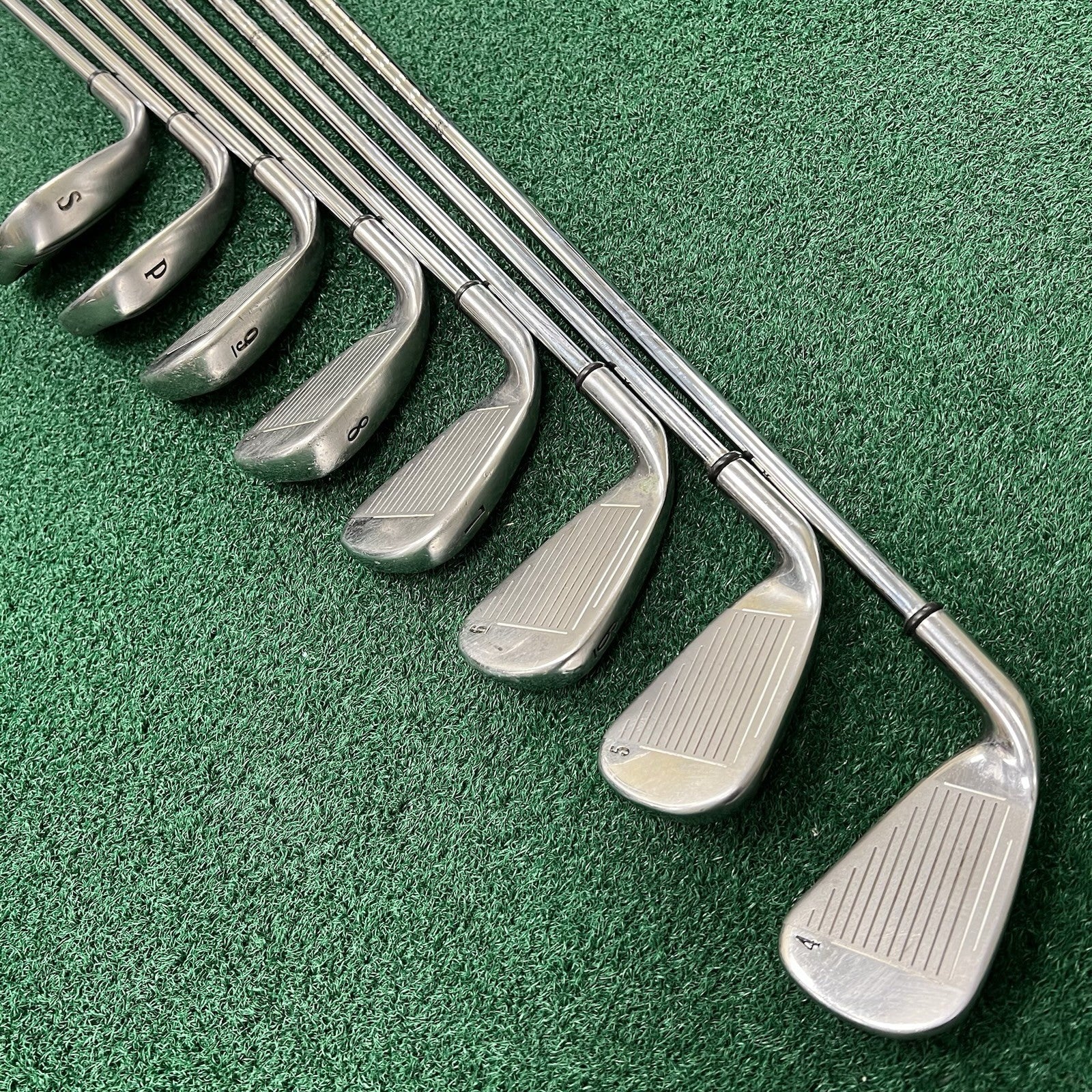 Callaway X-20 Iron Set 4-PW+SW Right Hand Uniflex Steel Shafts WINN MID Grips