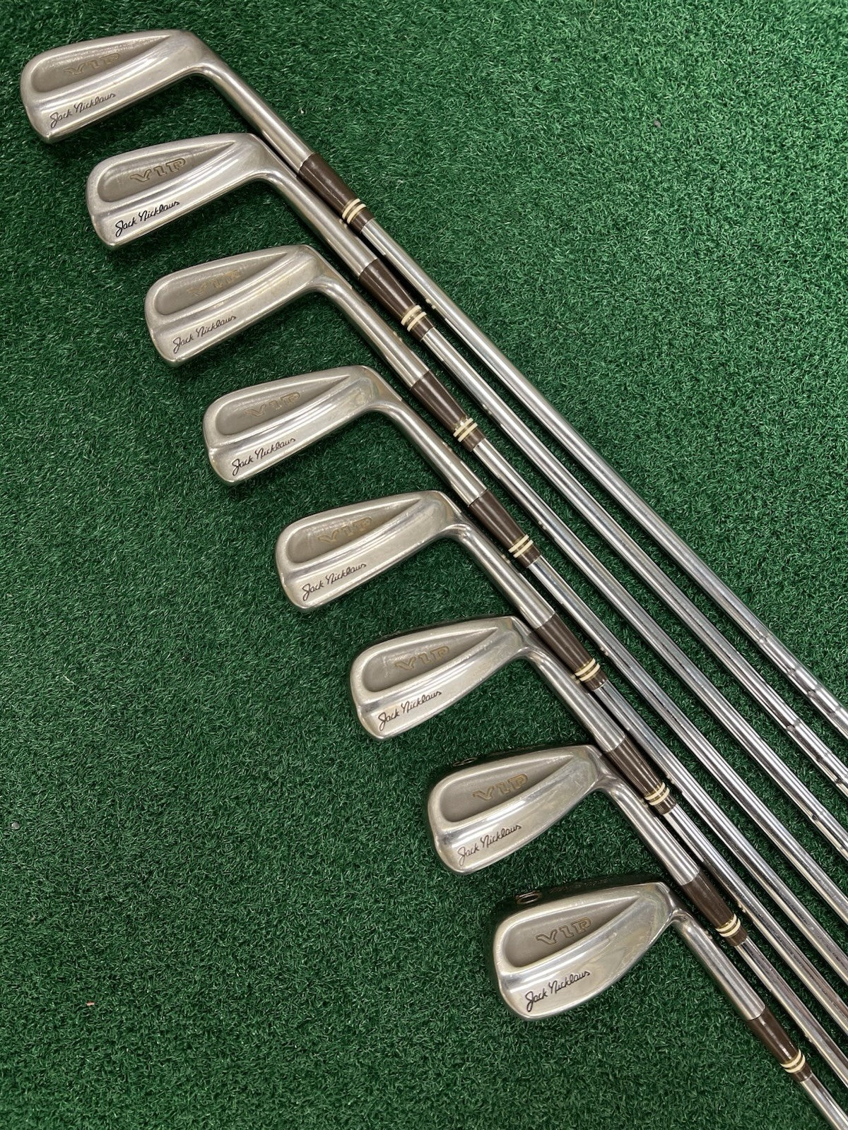 Rare Vintage MacGregor VIP Jack Nicklaus 3-PW MRH Medium Flex Steel Shafts