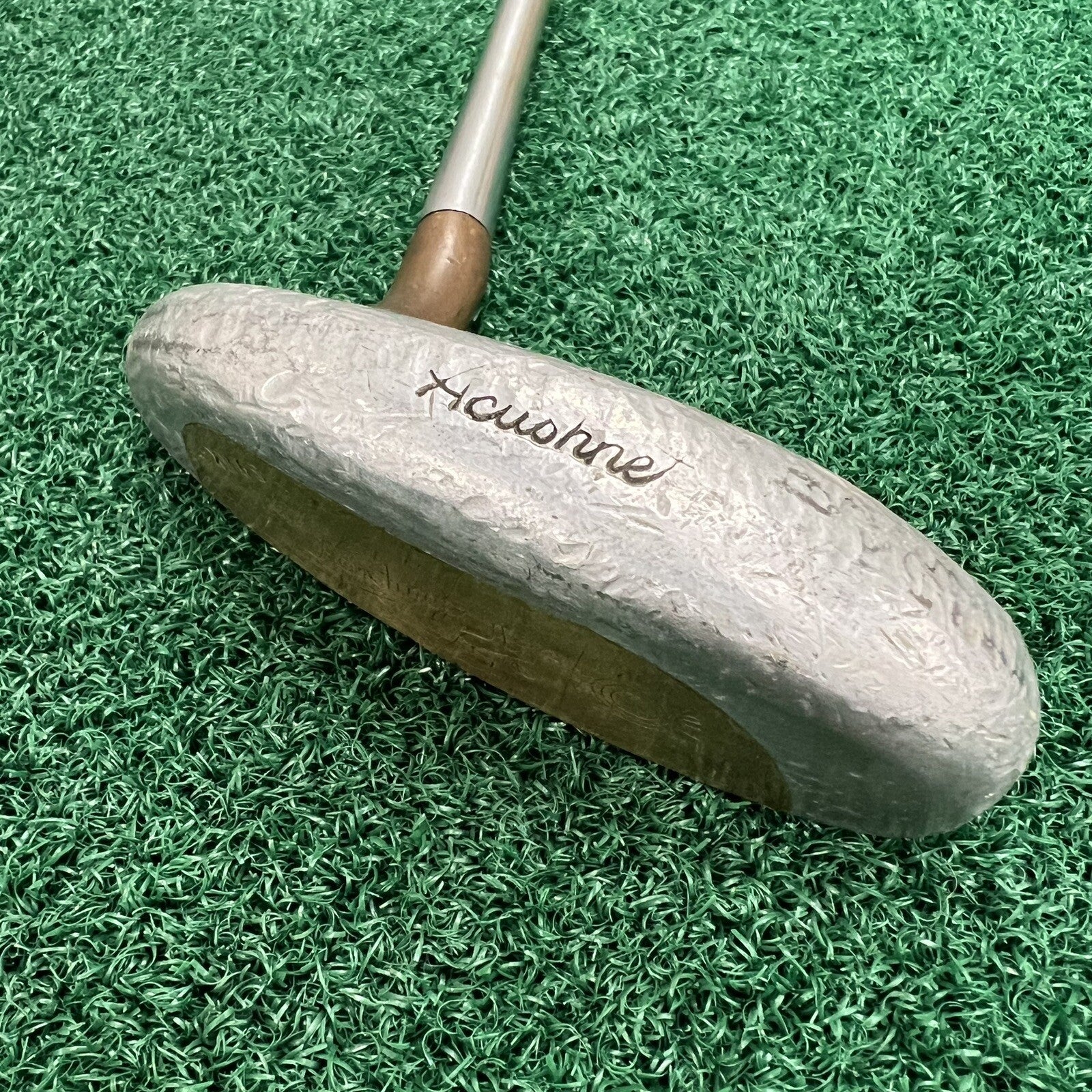 Acushnet Bullseye ML-XM6S Brass Mallet Putter Vintage USA Made MRH 36.5" Length
