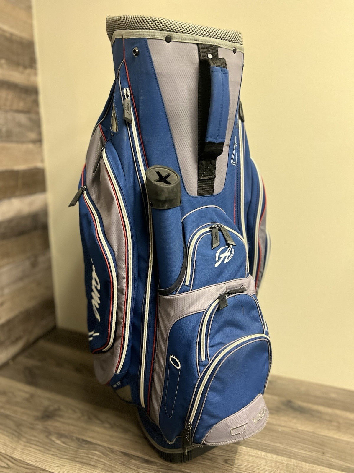 Adams CT1414 Lightweight Golf Cart Bag Blue/Grey 14-Way Top Putter Tube