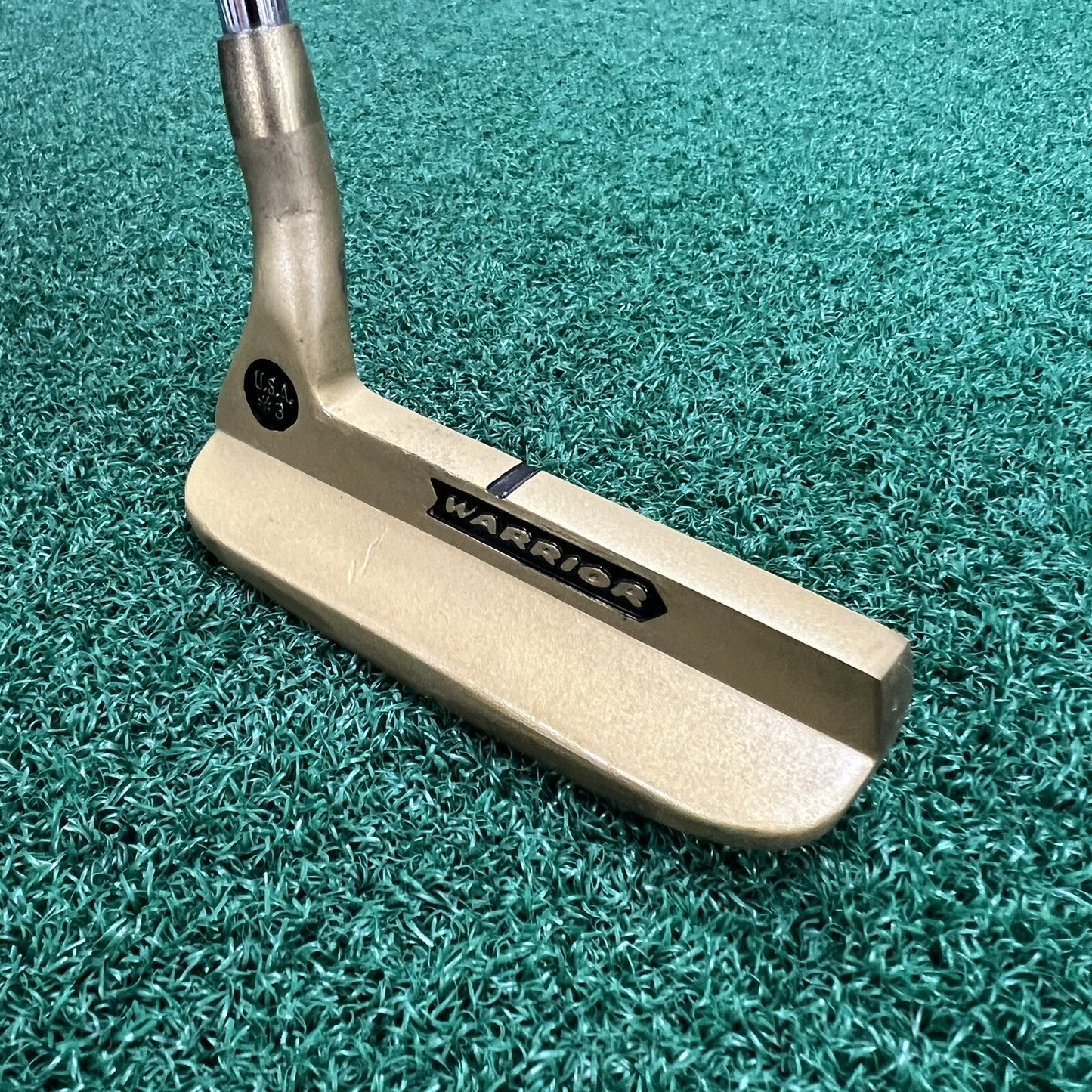 Bridgeport #3 U.S.A Warrior Brass Blade Golf Putter Men's Right Hand Vintage