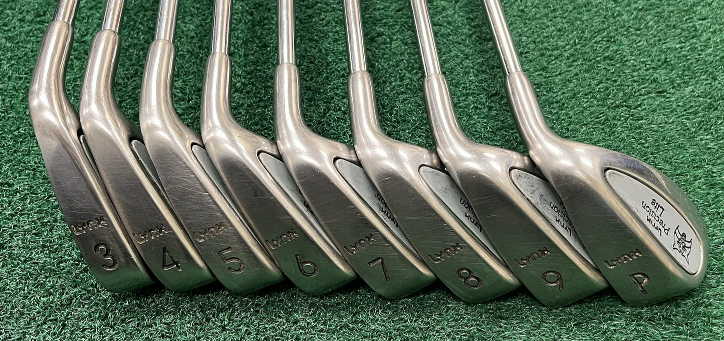LYNX Precision Lite Iron Set 3-PW Regular Flex Steel Shafts Right Hand CLEAN!