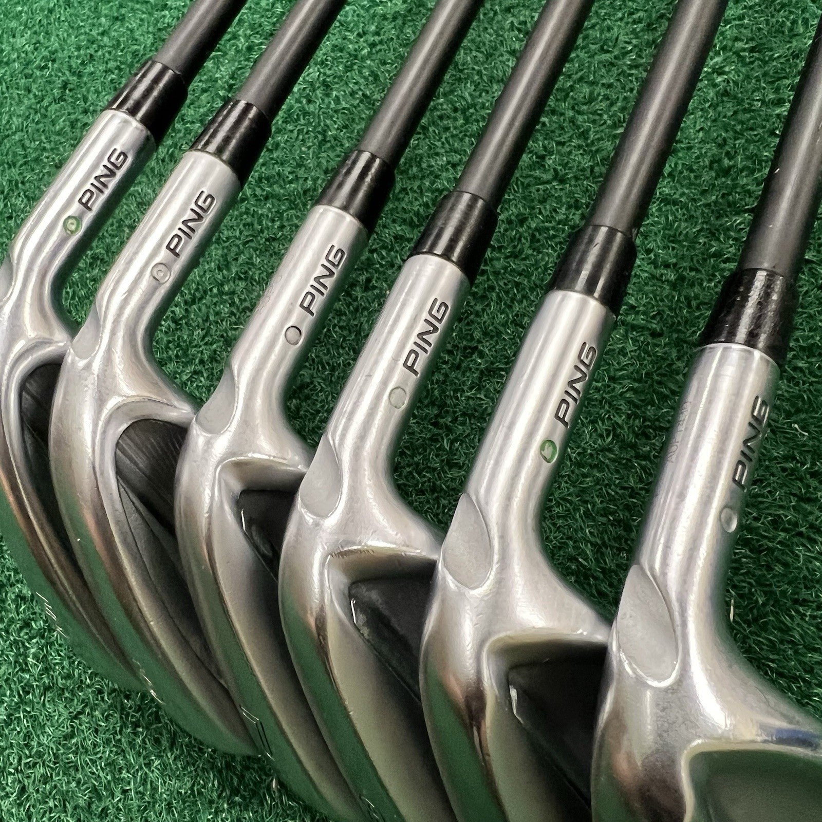 PING i200/iBIade Iron Set 5-PW Green Dot MRH MMT Regular Flex Graphite Shafts