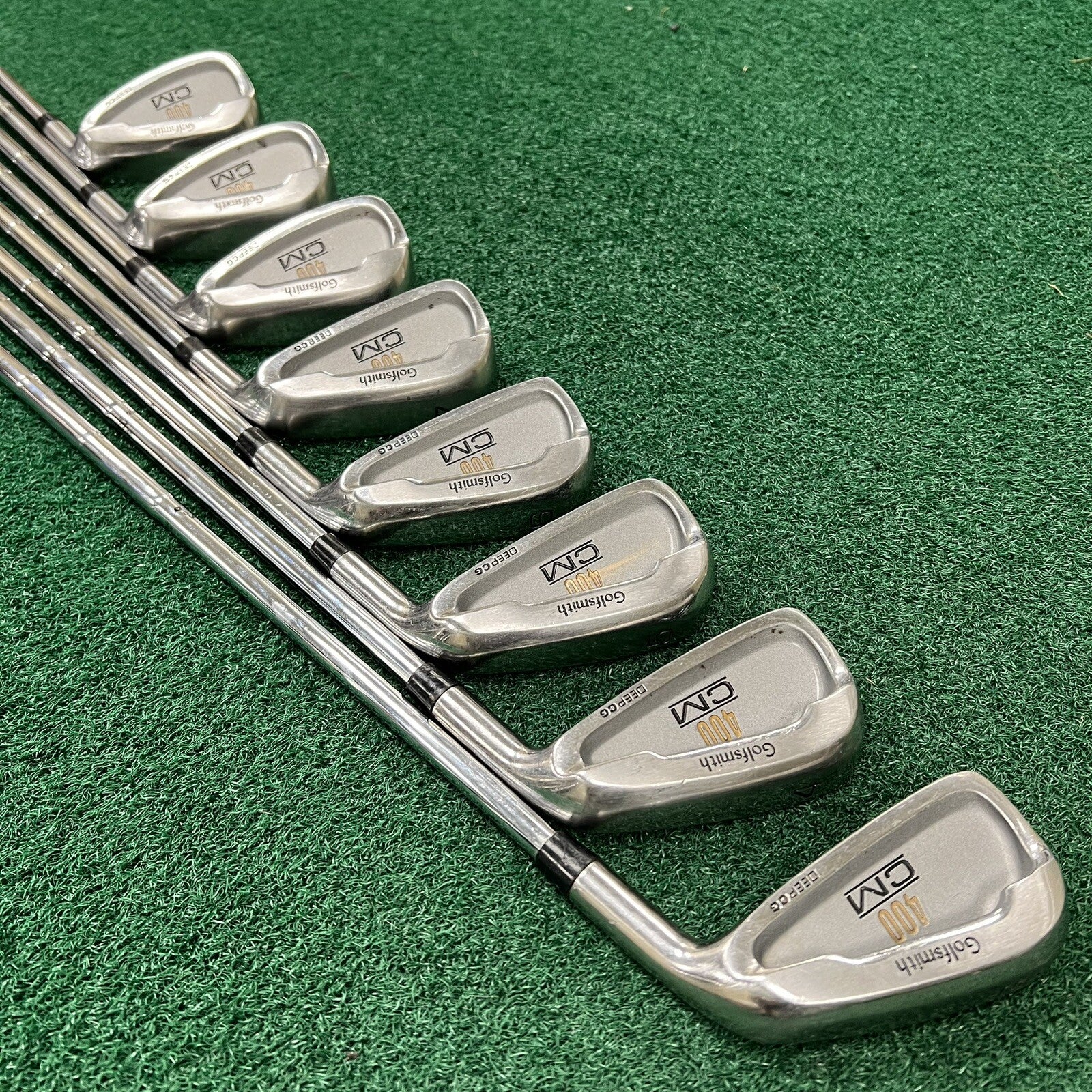 GOLFSMITH 400CM Complete Iron Set 3-PW MRH Stiff Flex S300 Steel Shafts RARE!