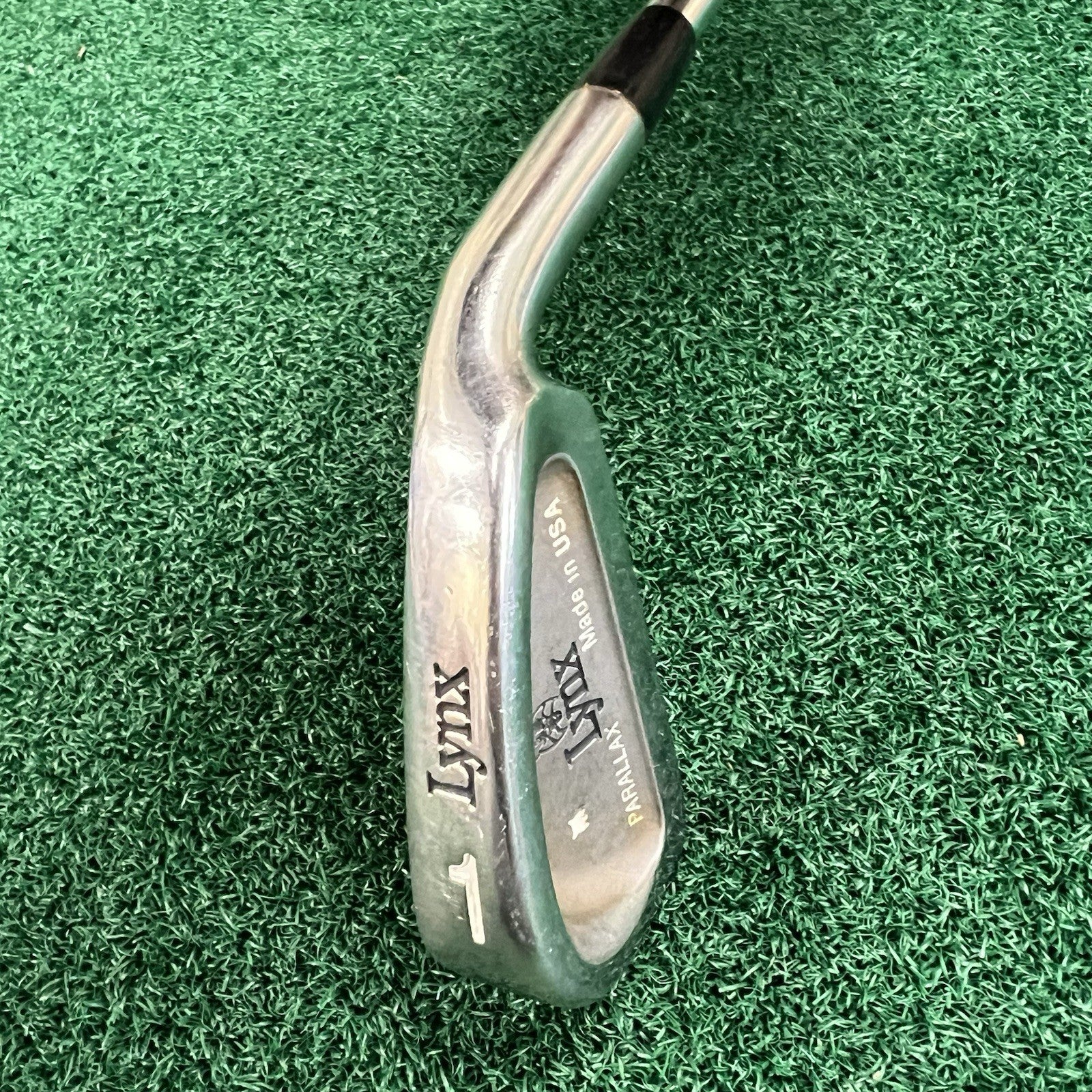 Lynx Parallax Single 1 Iron Factory Lightweight Steel Stiff Flex Right Handed