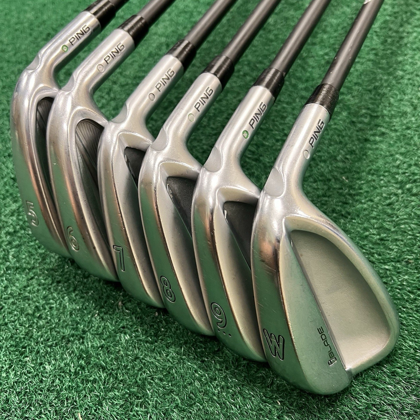 PING i200/iBIade Iron Set 5-PW Green Dot MRH MMT Regular Flex Graphite Shafts
